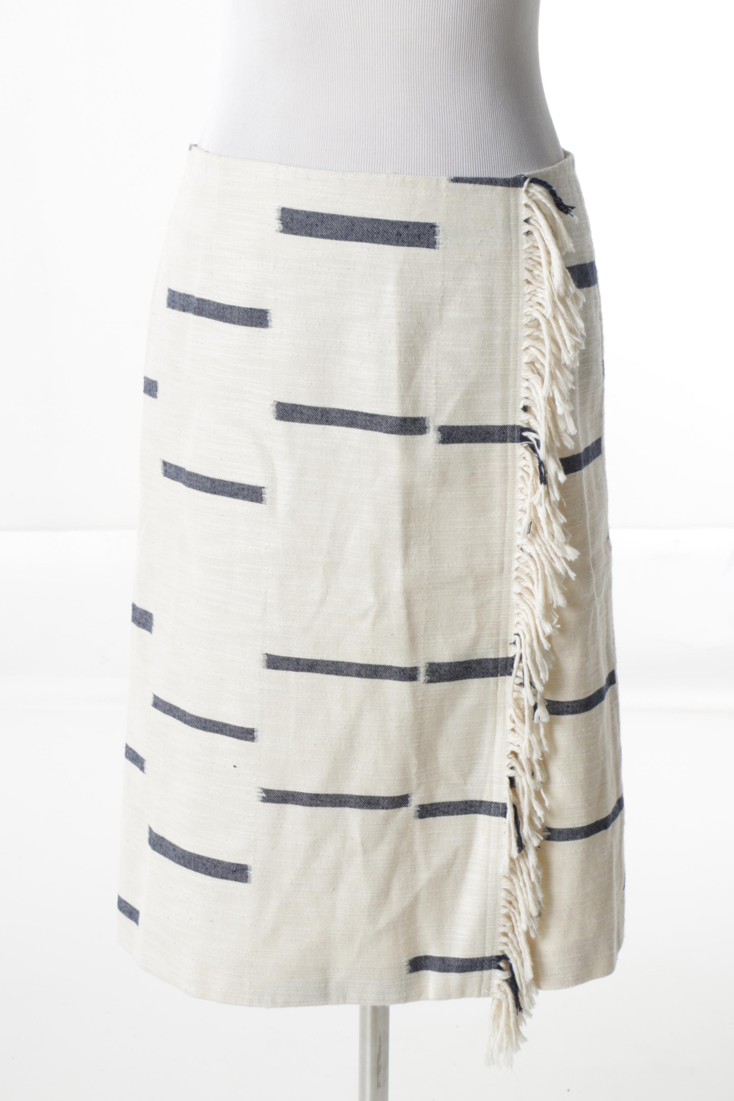 Women's Tory Burch Cotton and Wool Blend Striped Skirts