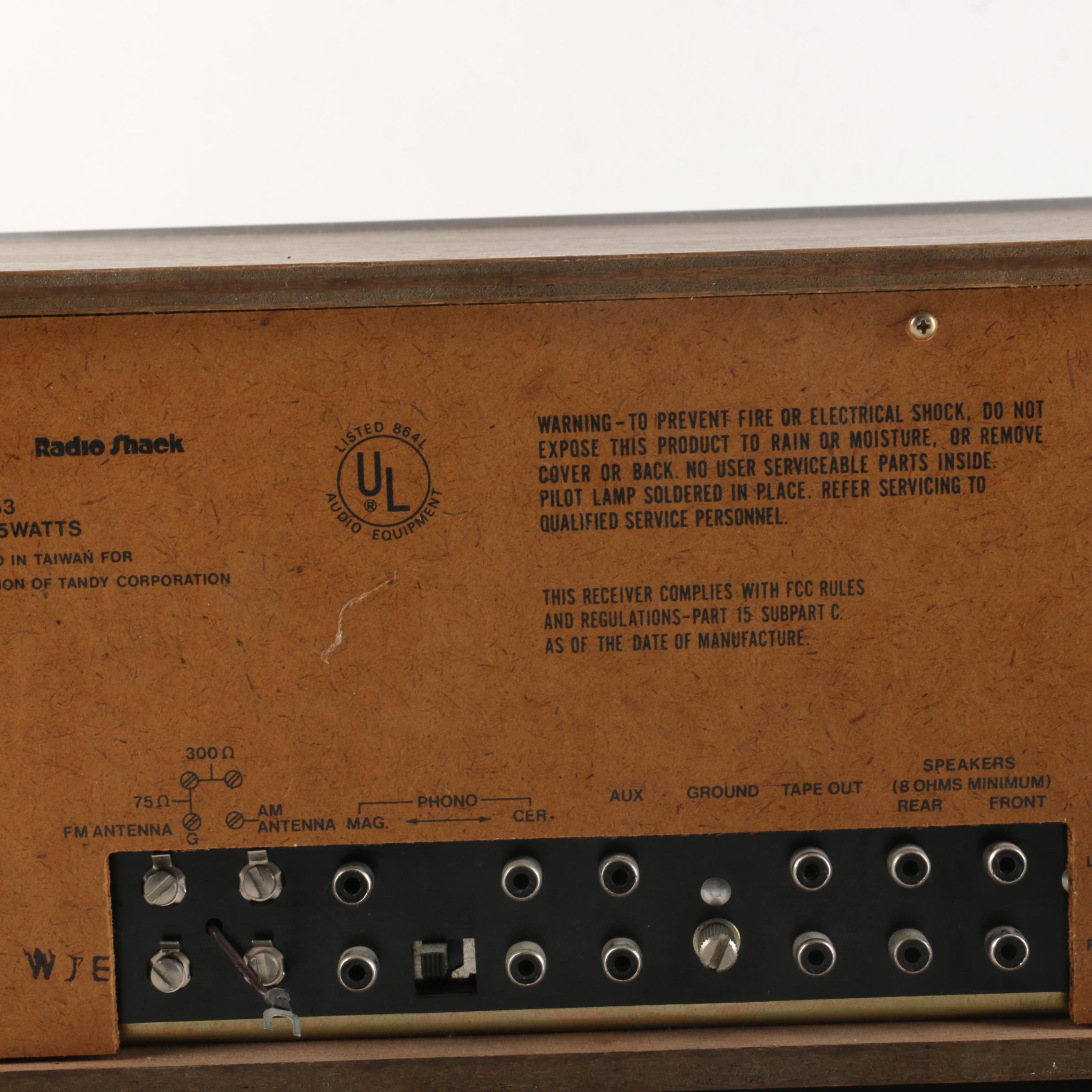 Vintage Realistic AM/FM Stereo Cassette System