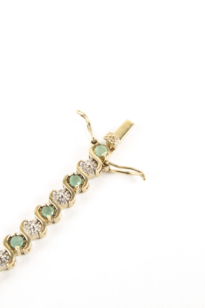 Assortment of Gold Wash on Sterling Silver Jewelry with Gemstones and Diamonds