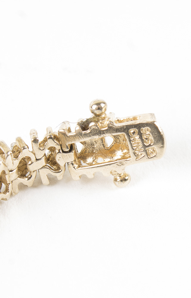 Assortment of Gold Wash on Sterling Silver Jewelry with Gemstones and Diamonds