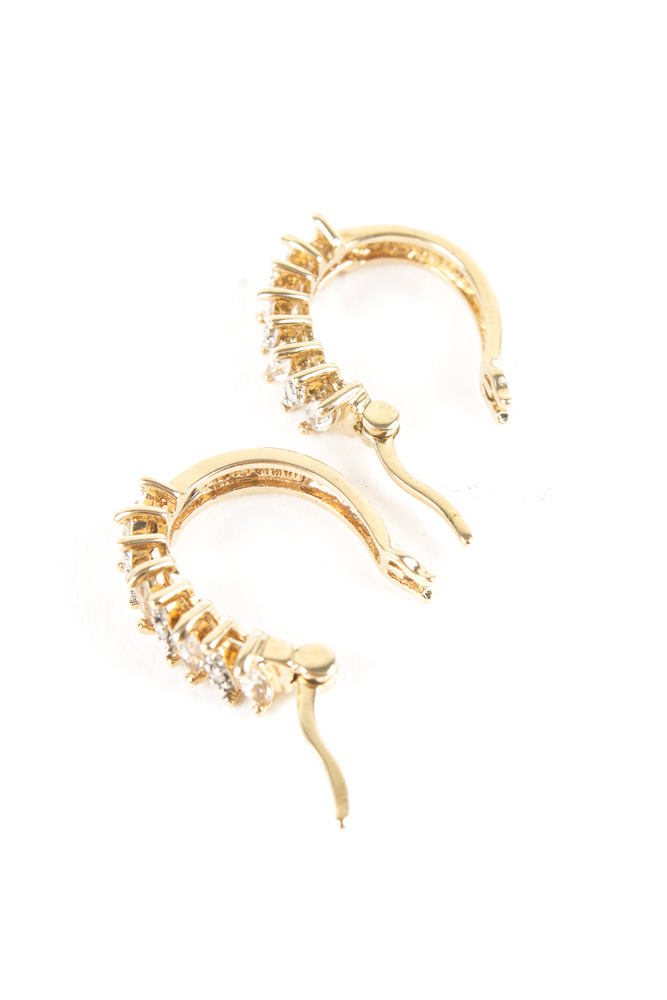 Assortment of Gold Wash on Sterling Silver Jewelry with Gemstones and Diamonds