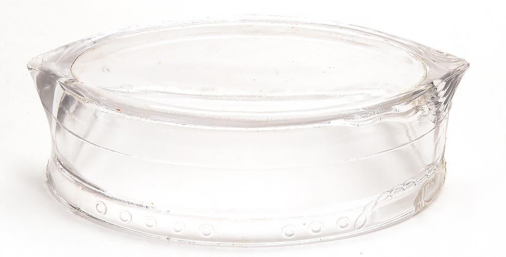 Antique U.S.S. Battleship Maine Glass Candy Container