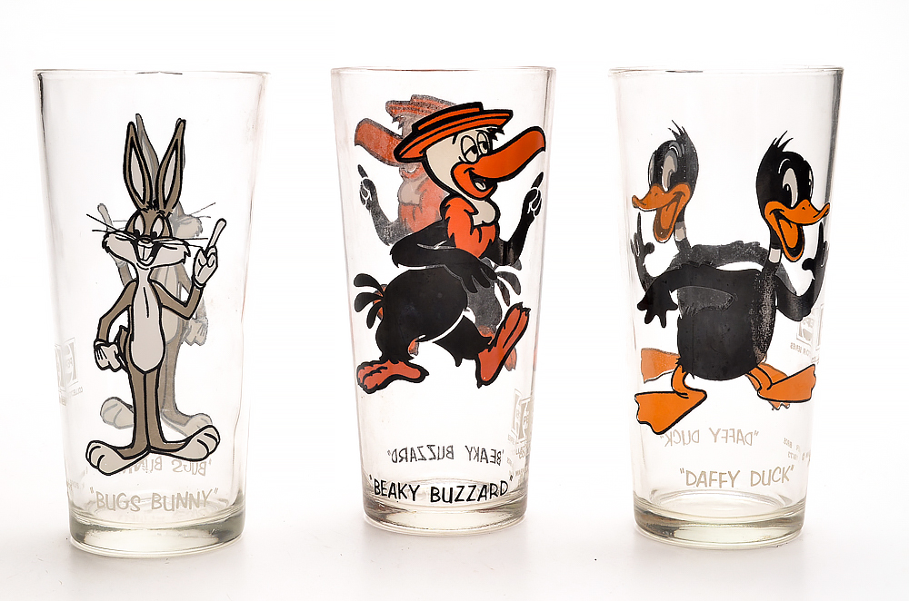 1970s-1980s Character Themed Drinking Glasses