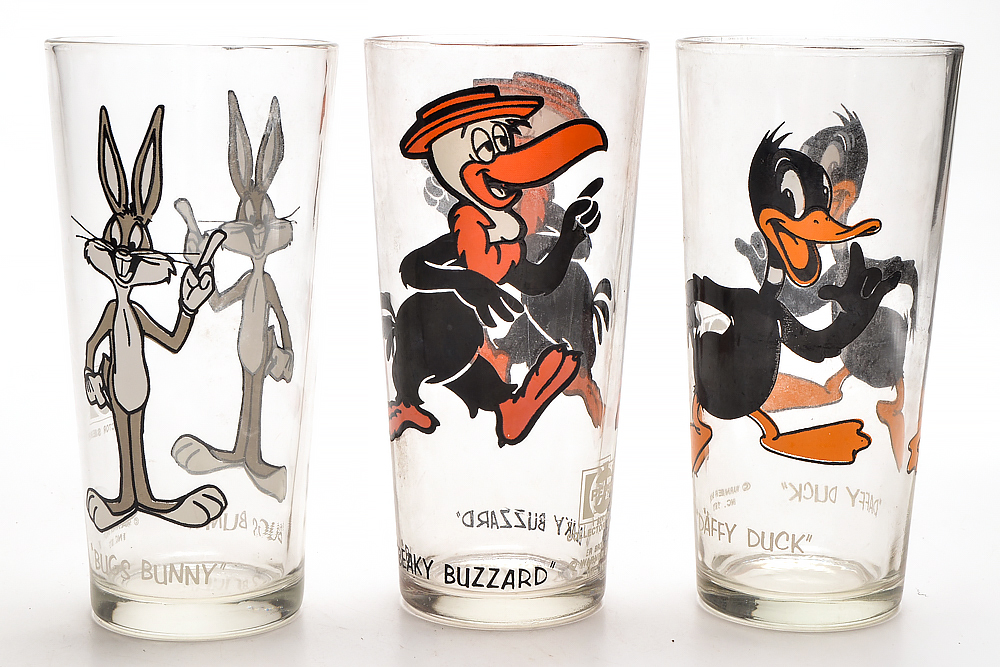 1970s-1980s Character Themed Drinking Glasses