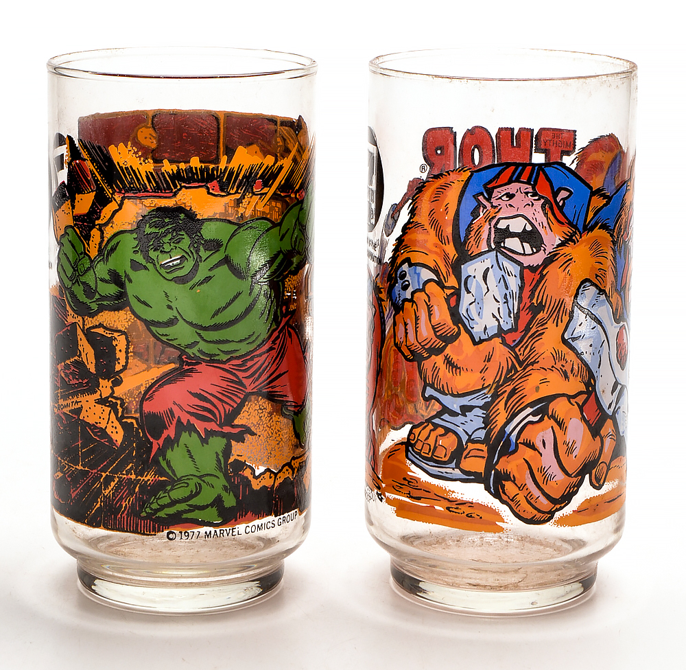 1970s-1980s Character Themed Drinking Glasses