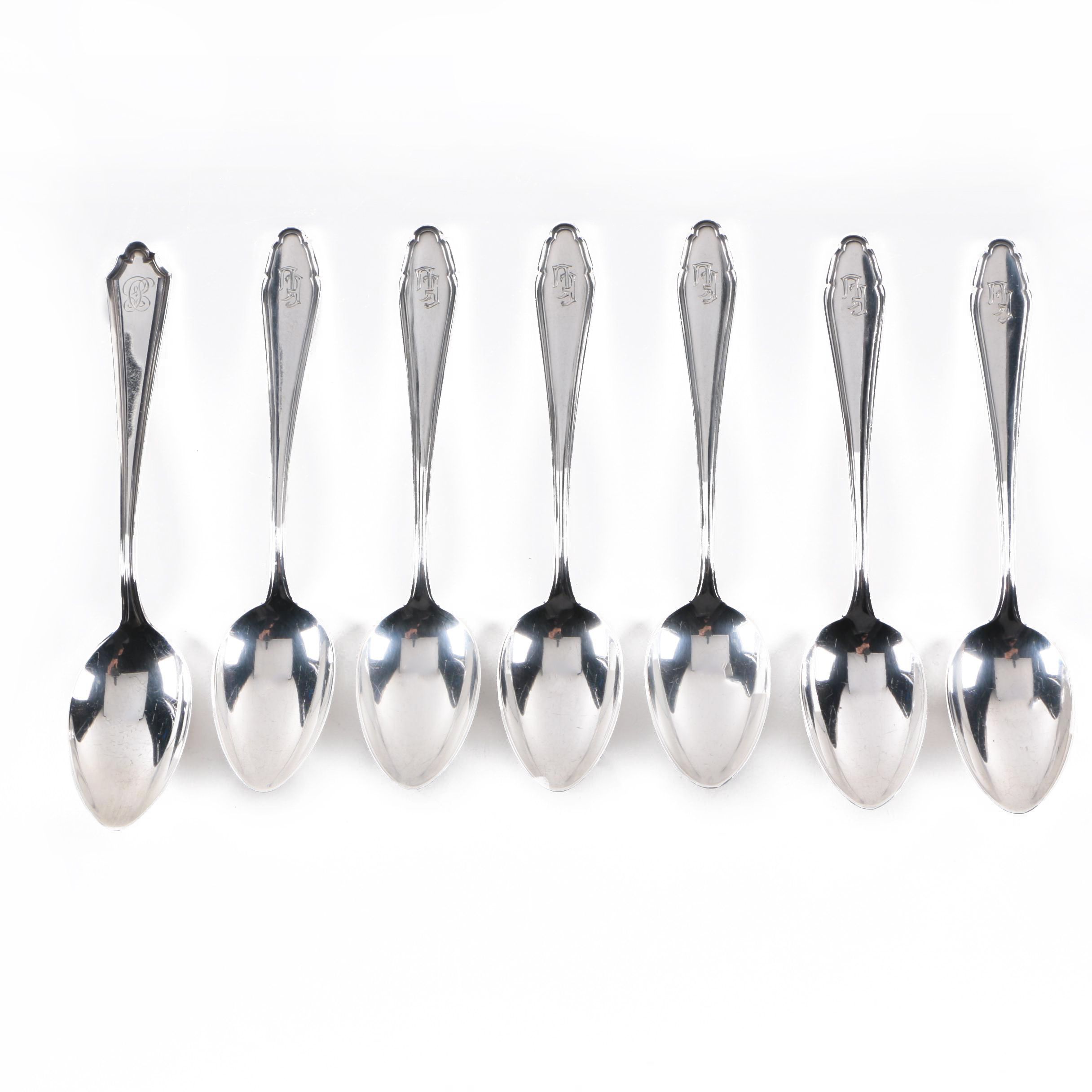 Koch & Bergfeld German 800 Silver Spoons with Alvin Sterling Spoon