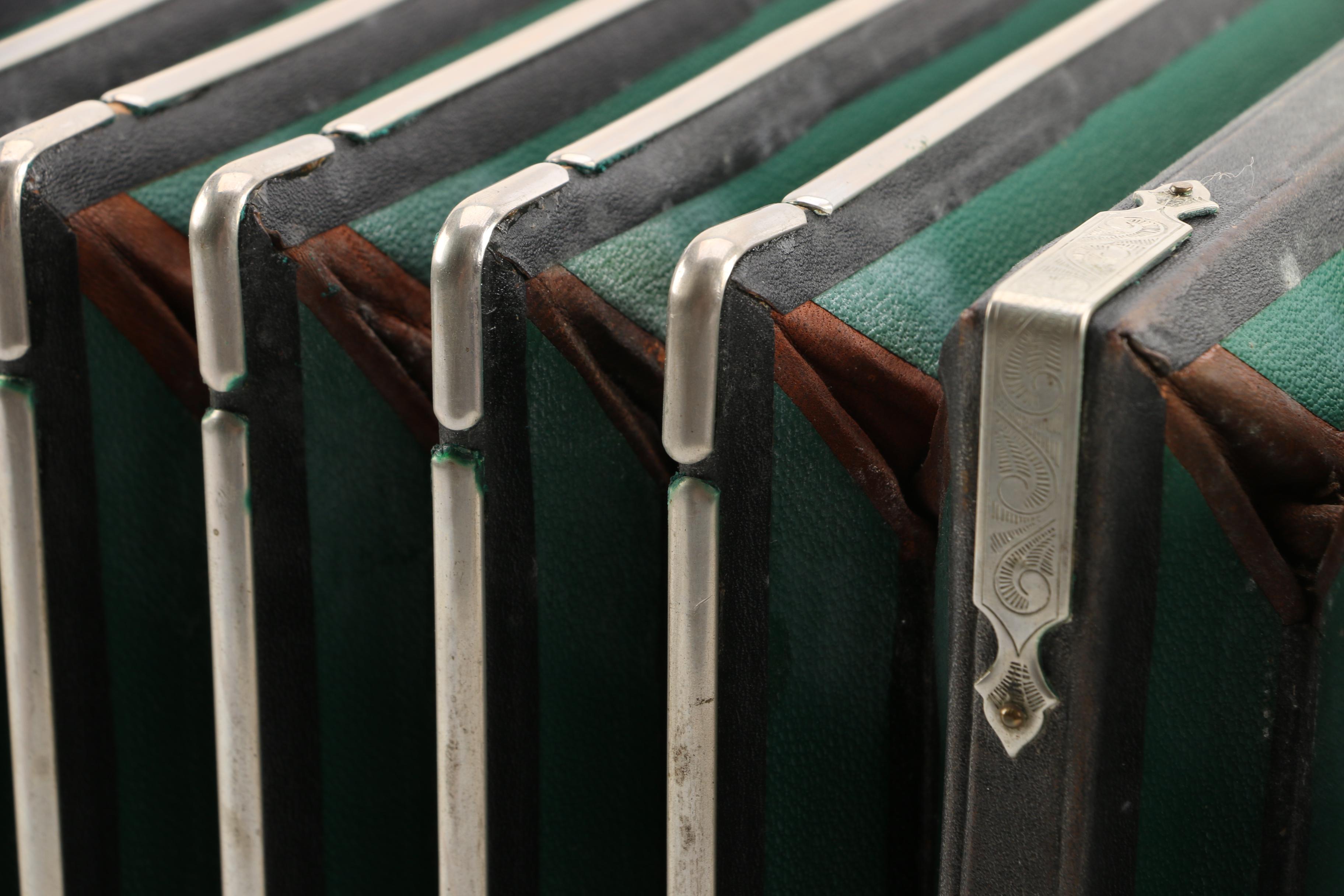 Antique F. Lange Chemnitzer Concertina with Case