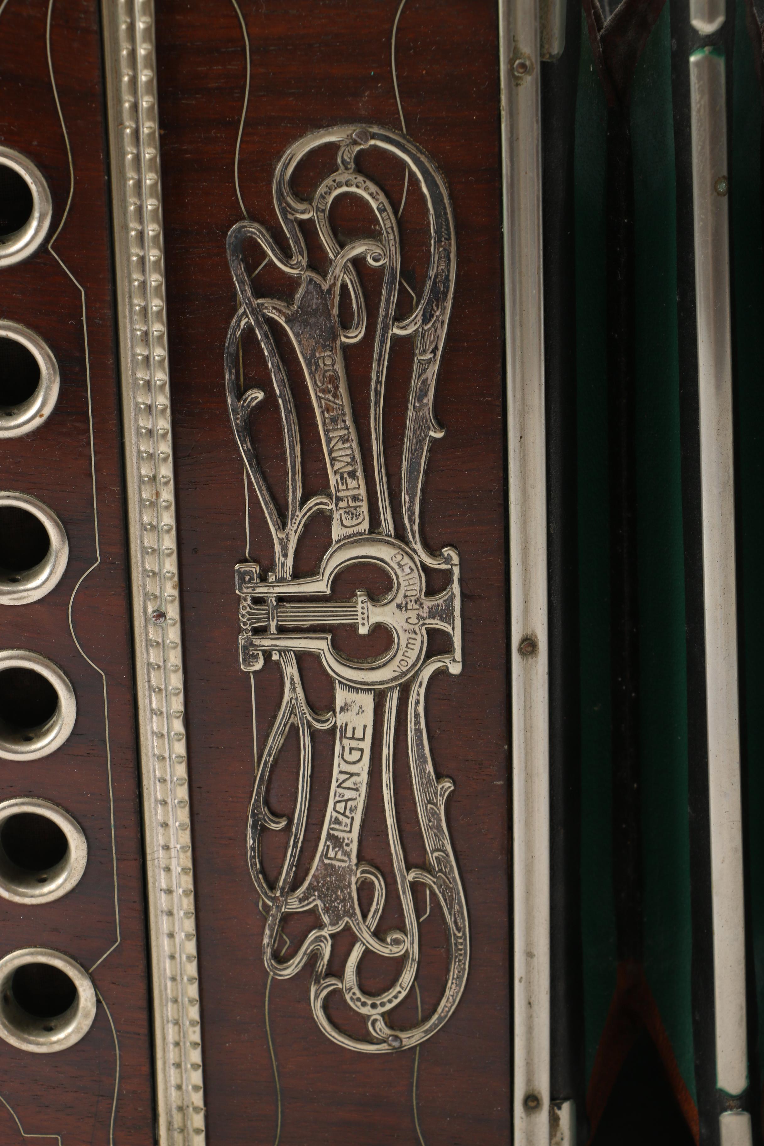 Antique F. Lange Chemnitzer Concertina with Case