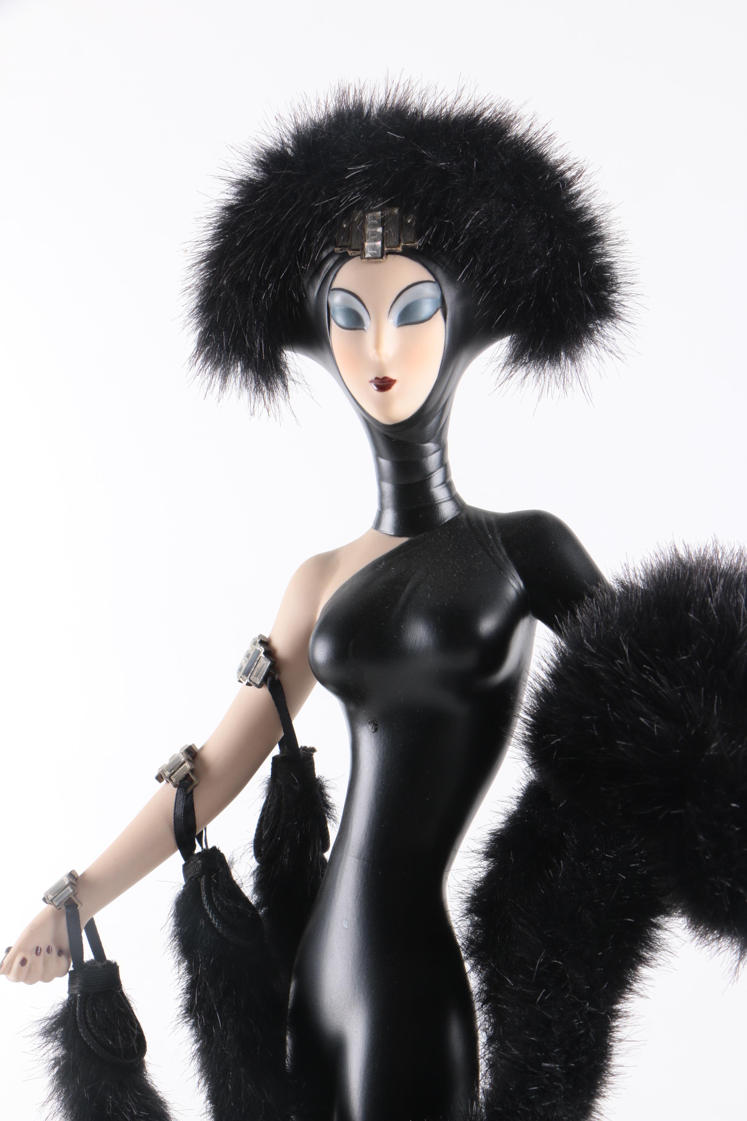 Franklin Mint Erté "Symphony in Black" and Heirloom "Panther"