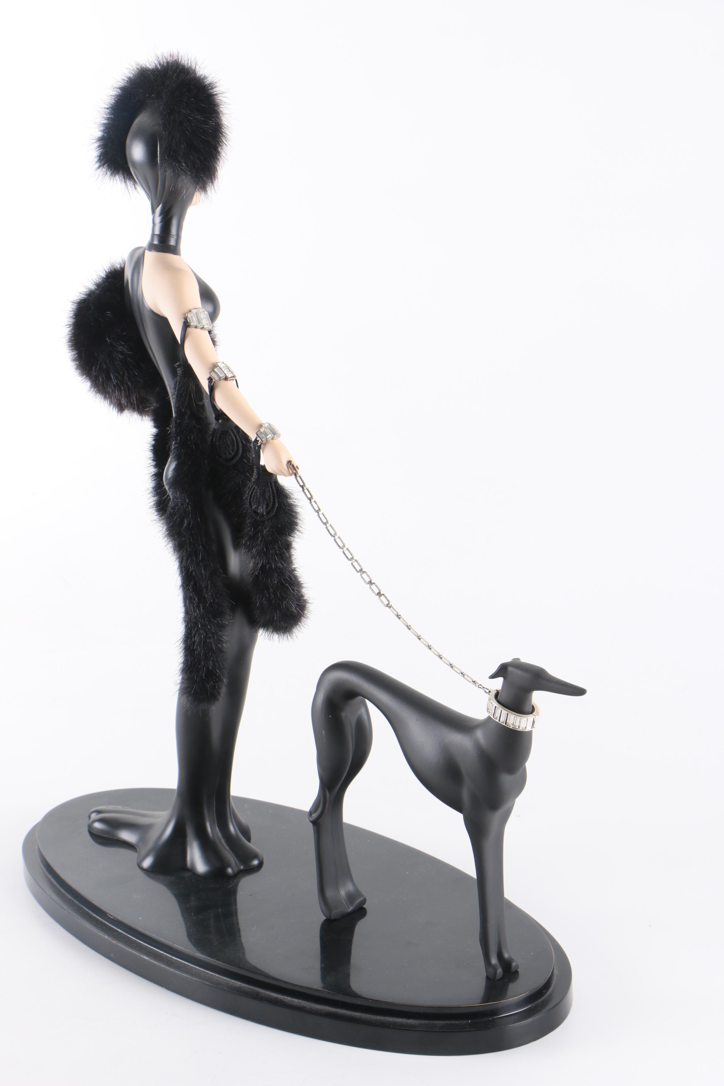 Franklin Mint Erté "Symphony in Black" and Heirloom "Panther"