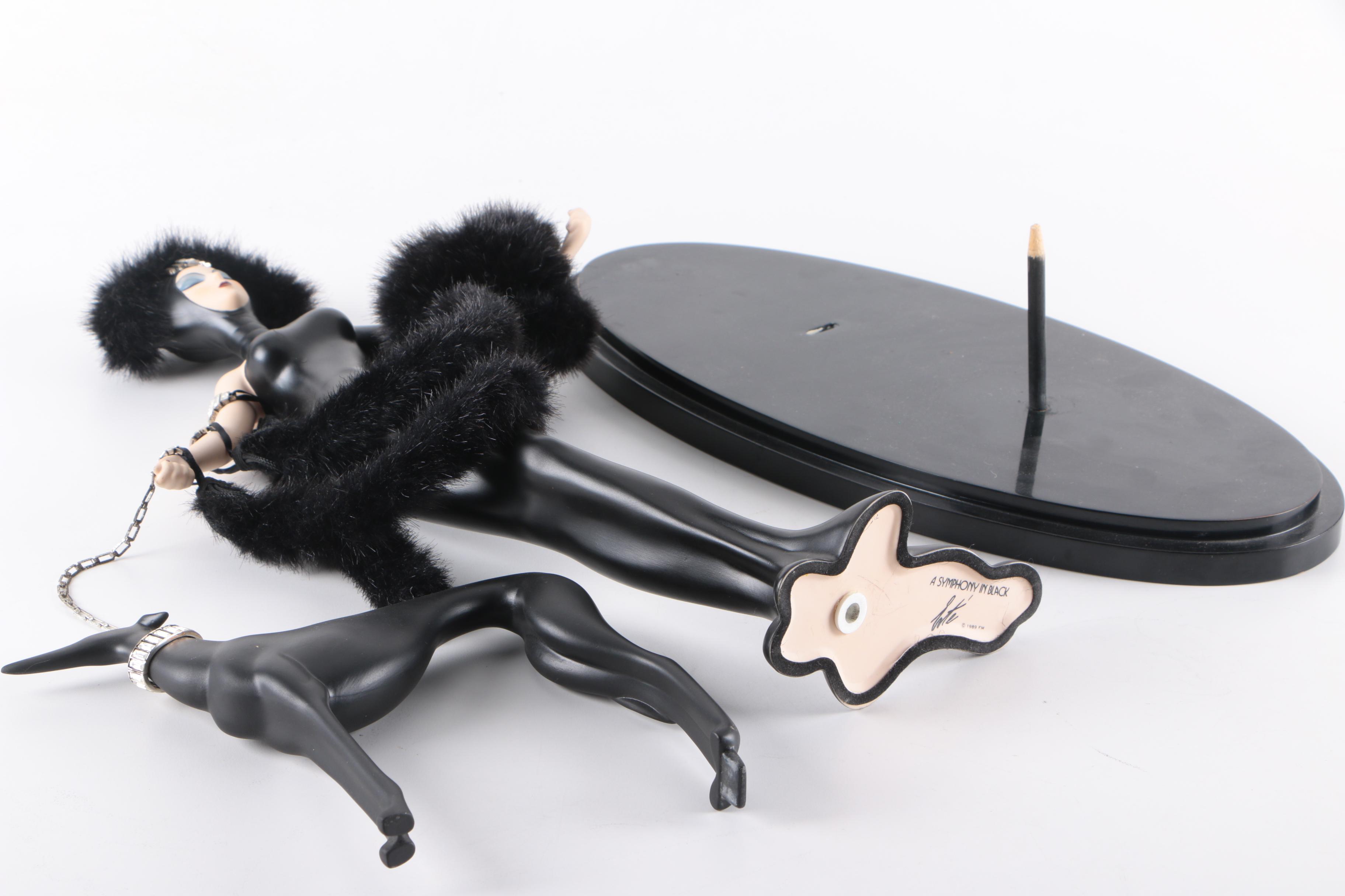 Franklin Mint Erté "Symphony in Black" and Heirloom "Panther"