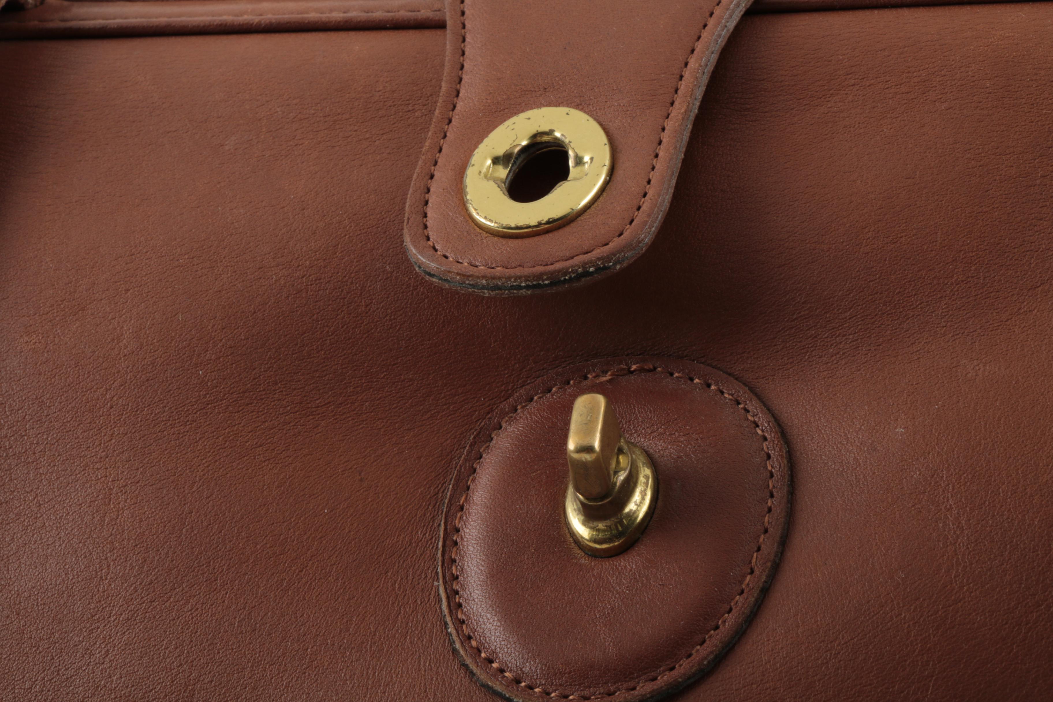 Vintage Coach Barclay Brown Leather Tote