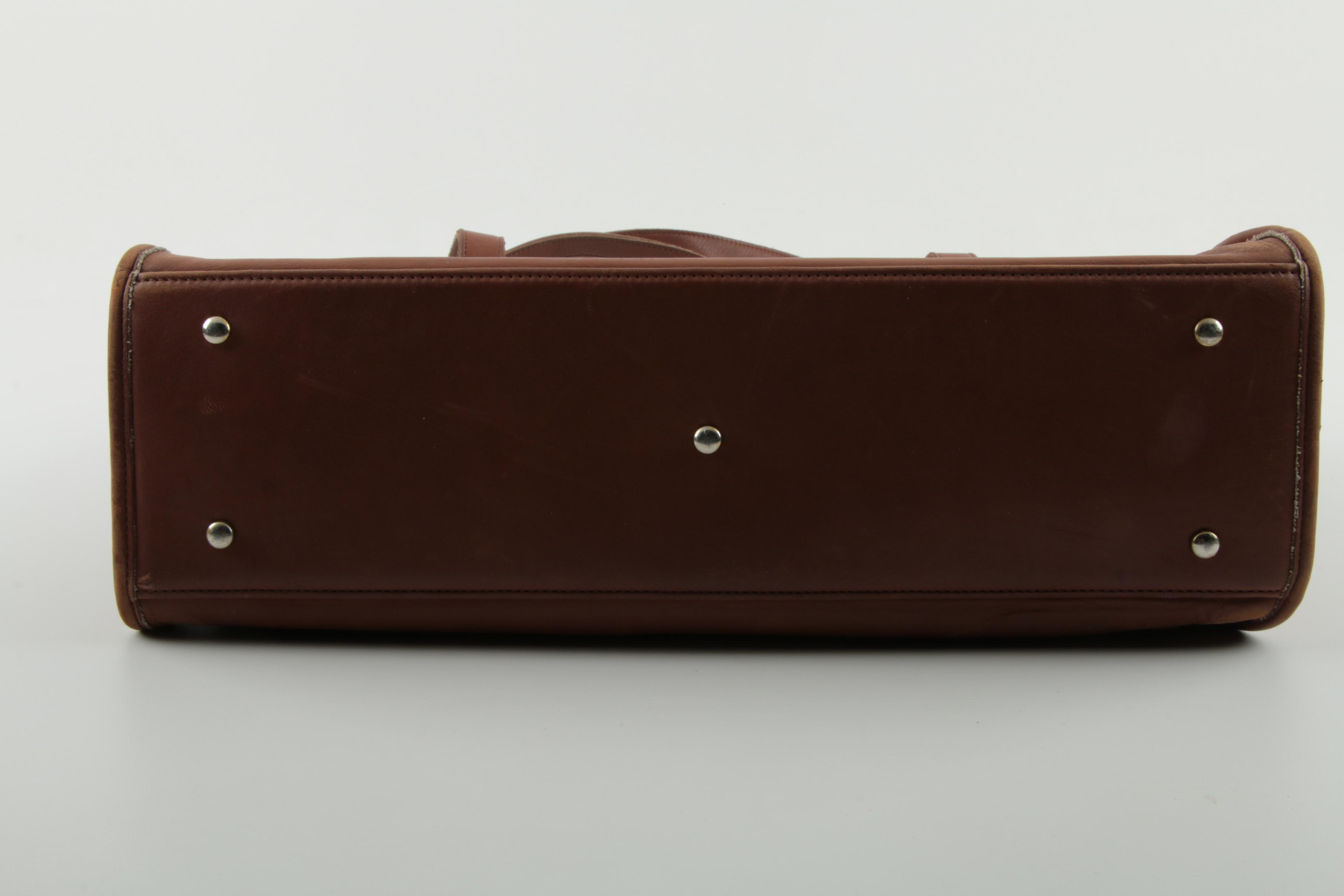 Vintage Coach Barclay Brown Leather Tote