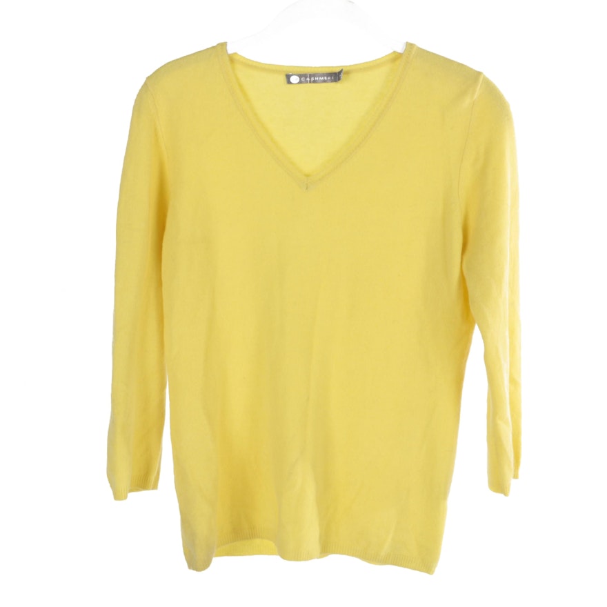 In Cashmere Yellow Cashmere Sweater