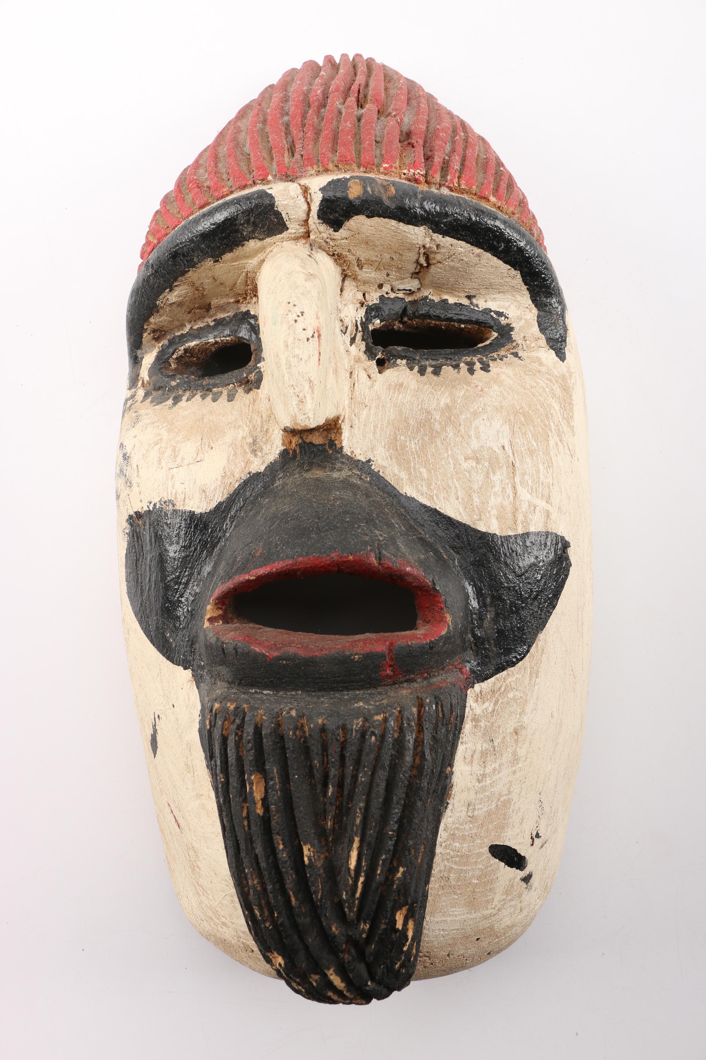 Mexican Wooden Masks and Dia de Los Muertos Figure EBTH