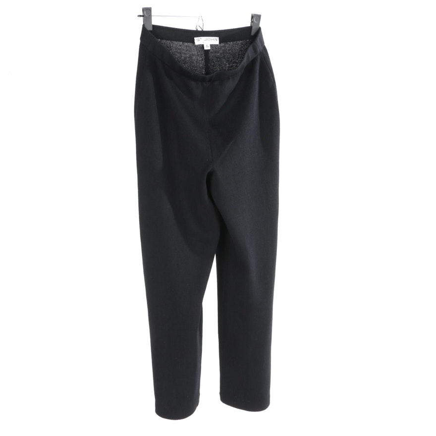 Women's St. John Basics Black Knit Pants