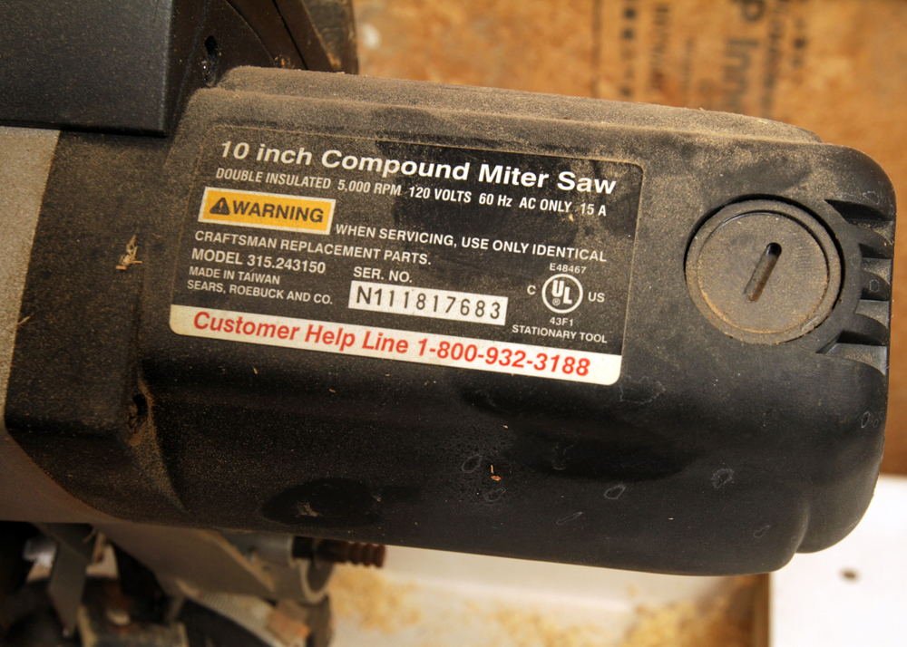 Craftsman 10" Compound Miter Saw and Cabinet