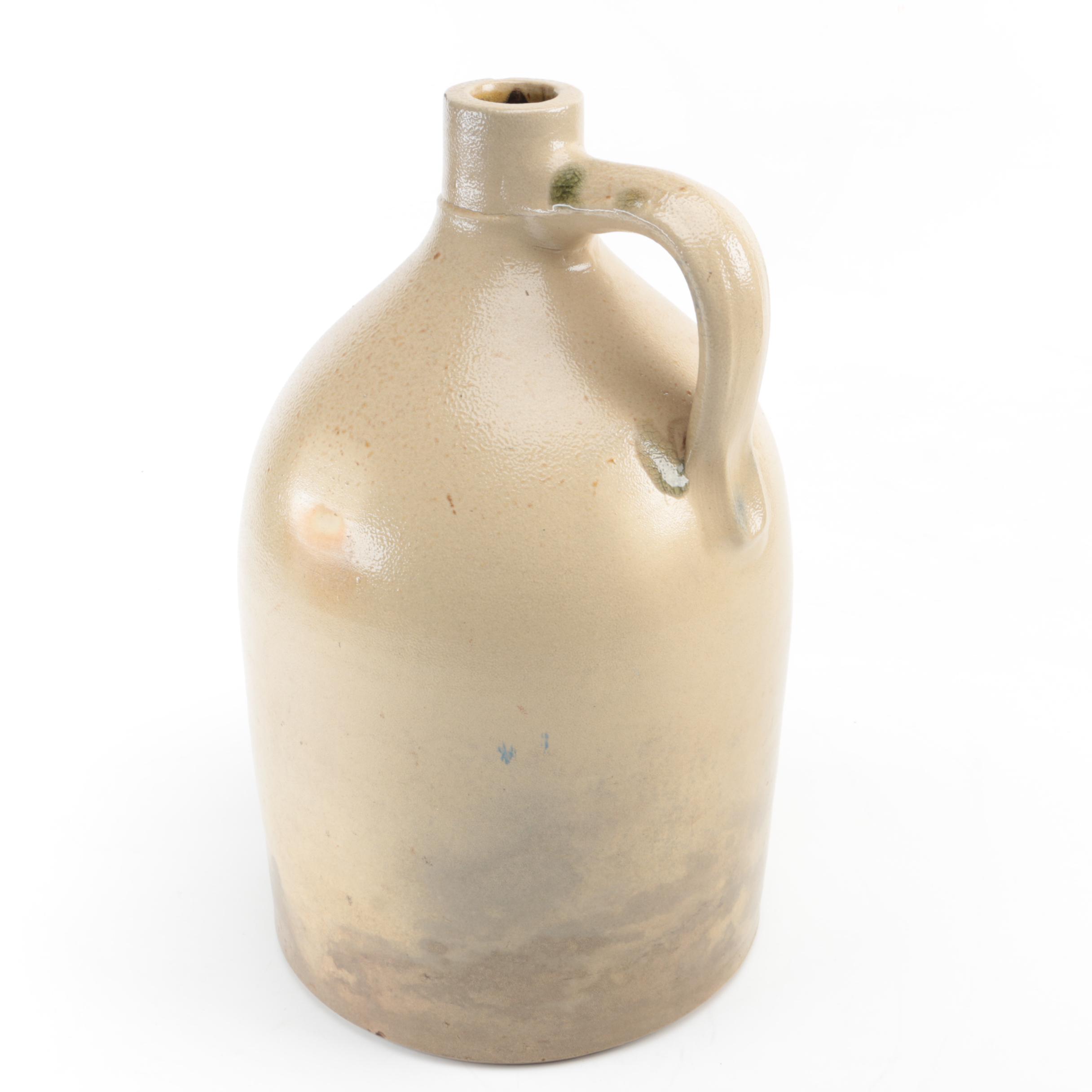 Antique Salt-Glazed Stoneware Jug