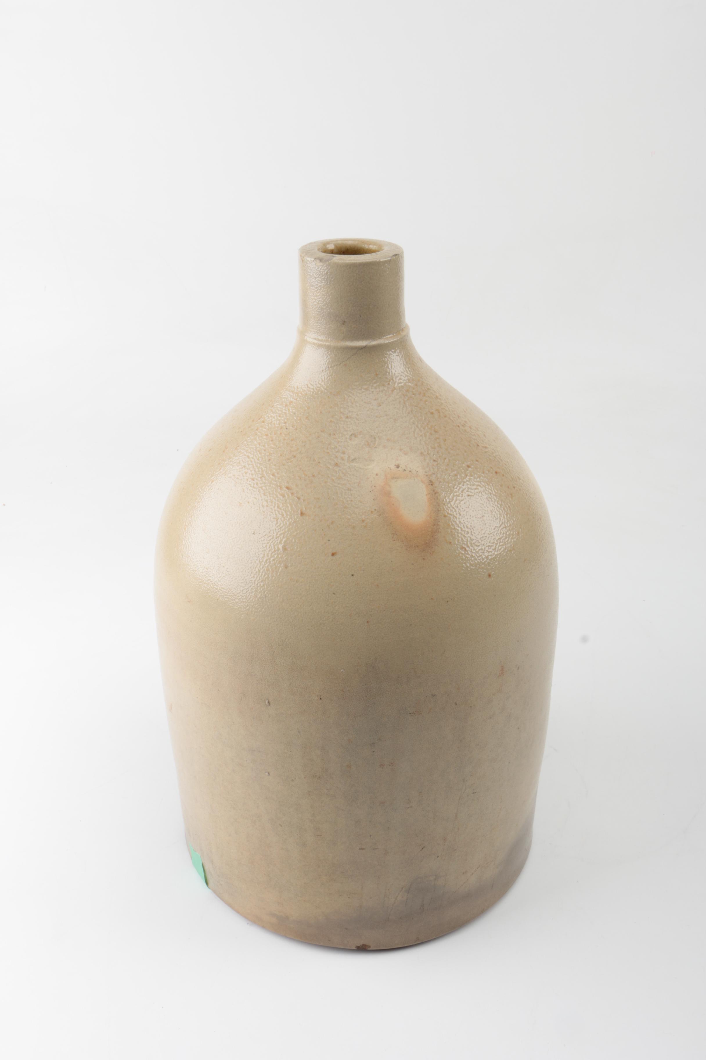 Antique Salt-Glazed Stoneware Jug