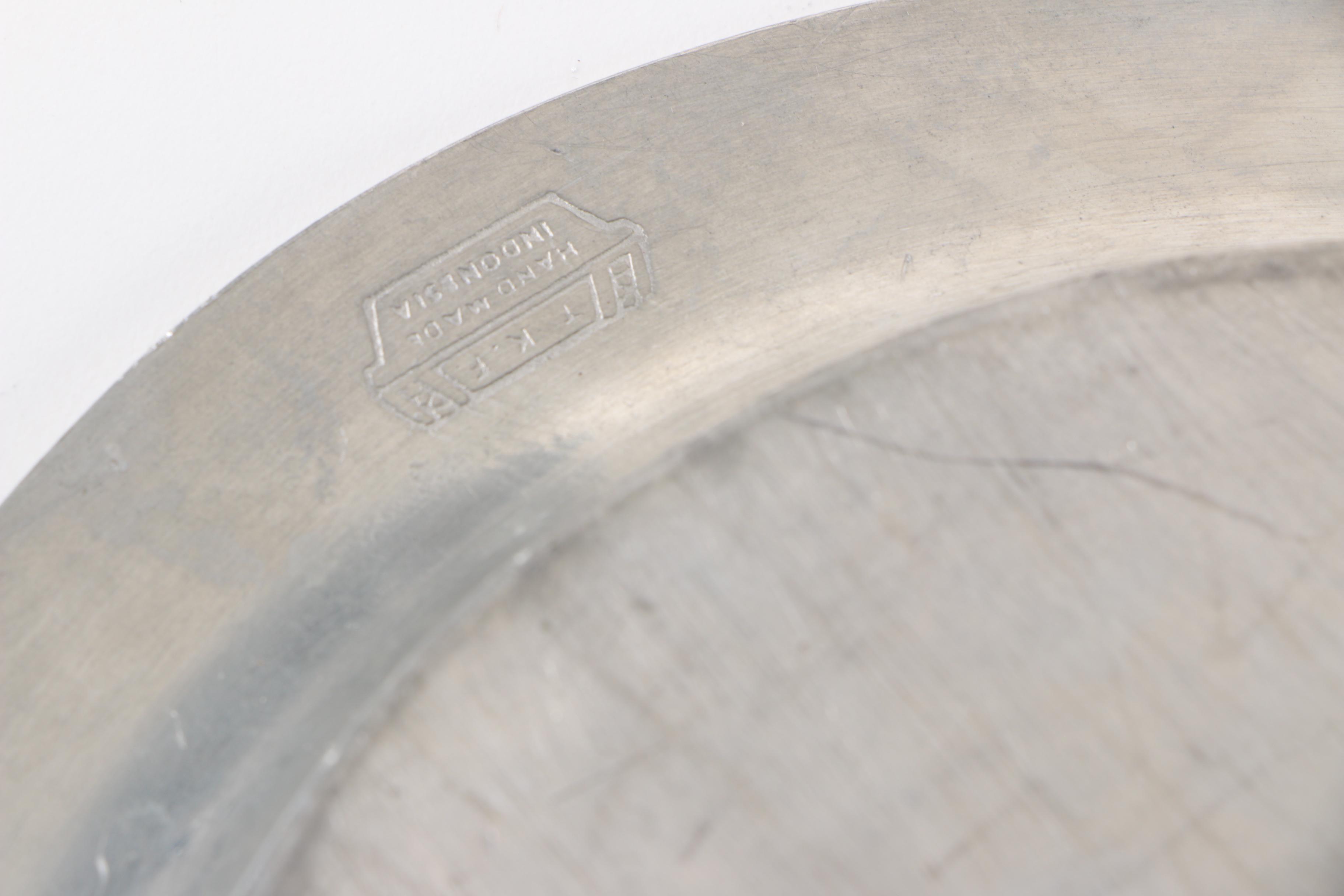 Hammered Indonesian Pewter Tea Service