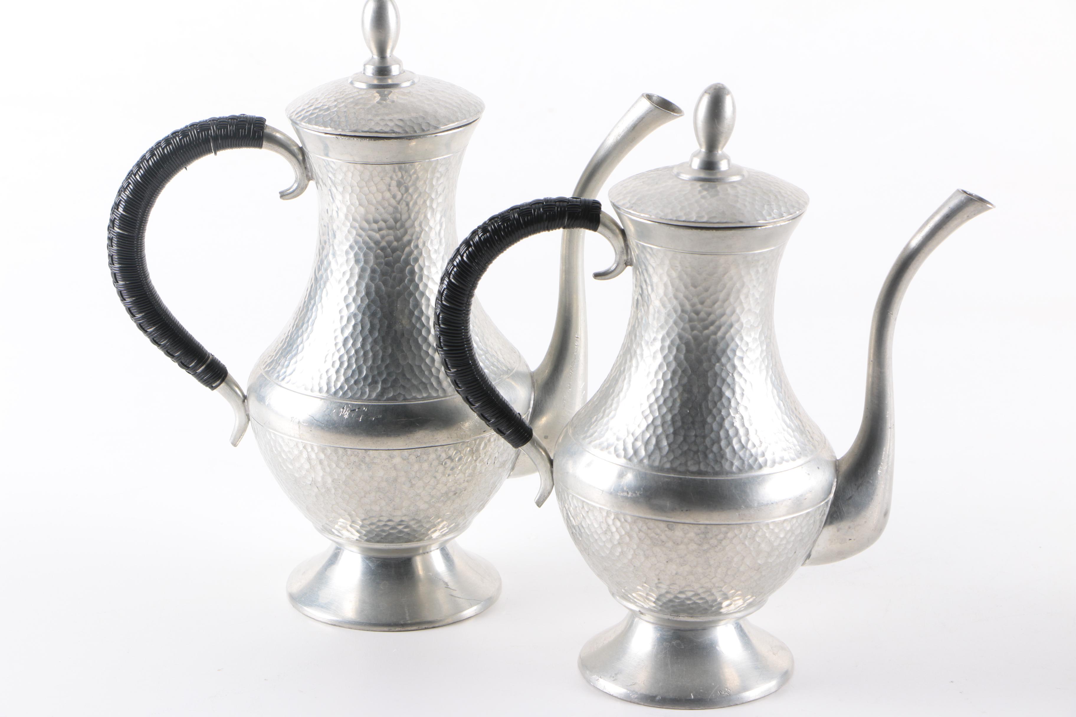 Hammered Indonesian Pewter Tea Service