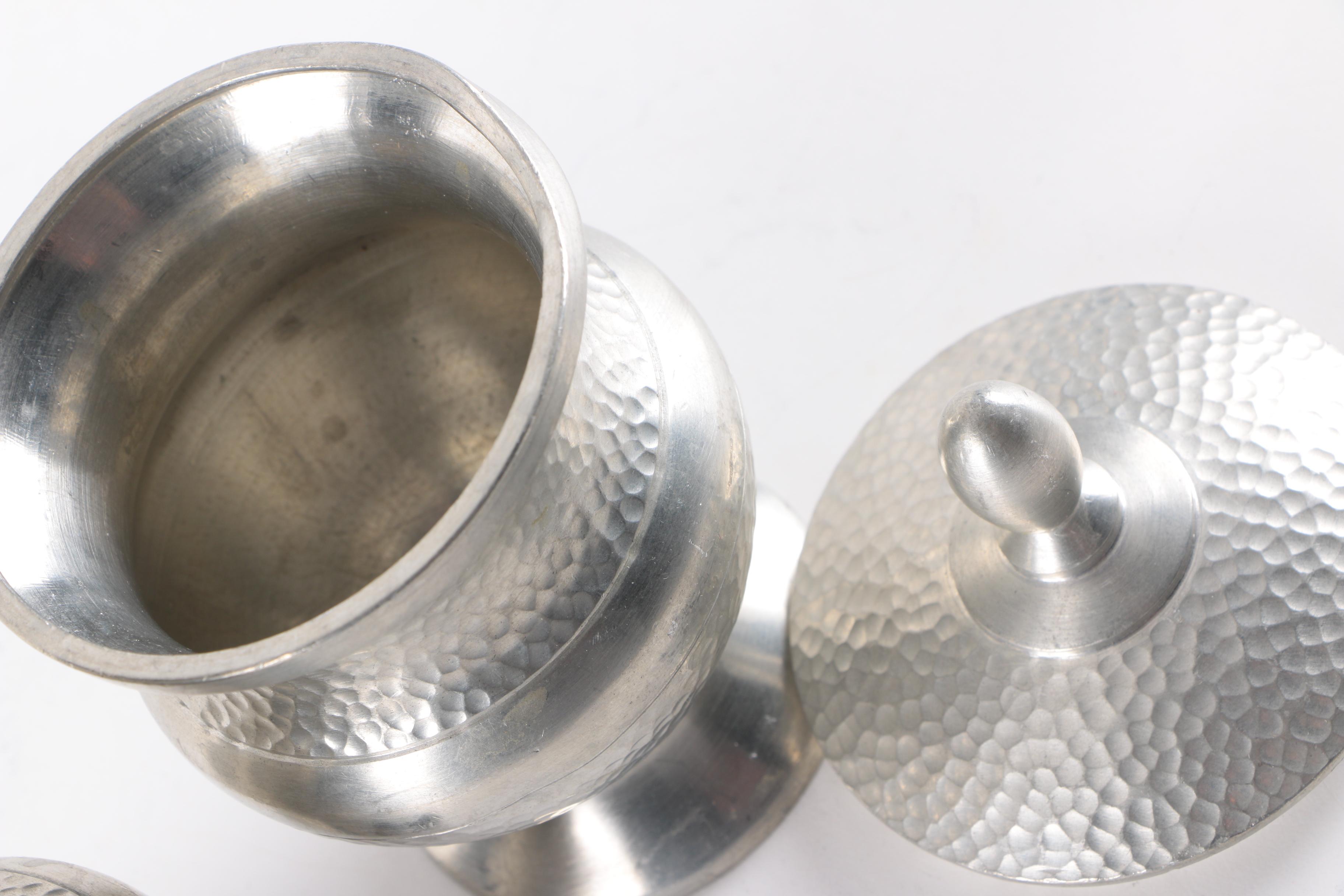 Hammered Indonesian Pewter Tea Service