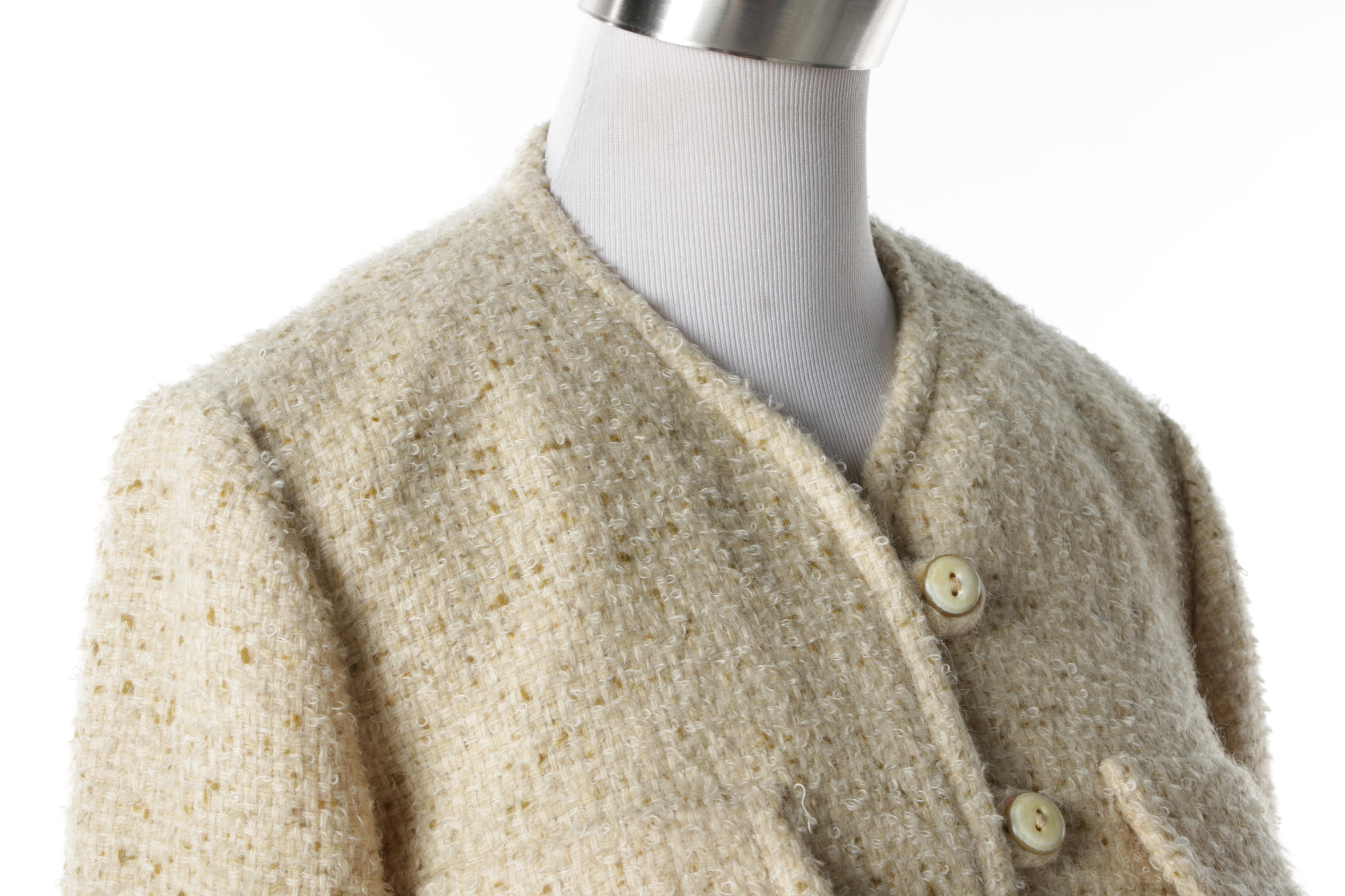 Vintage Saks Fifth Avenue Yellow Tweed Jacket