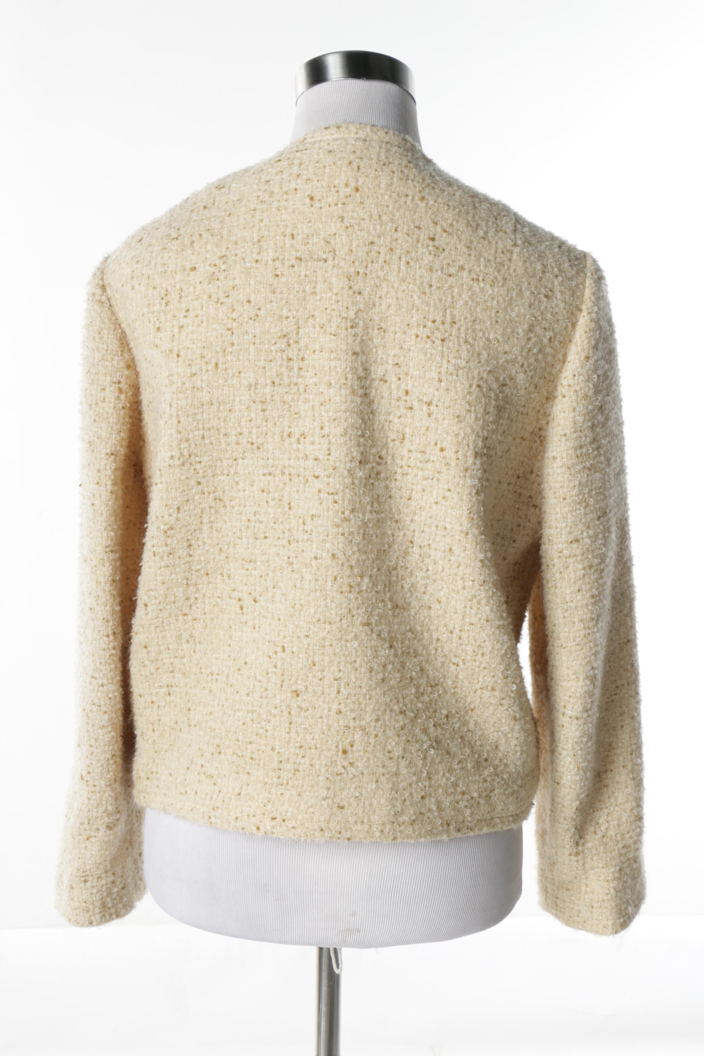 Vintage Saks Fifth Avenue Yellow Tweed Jacket