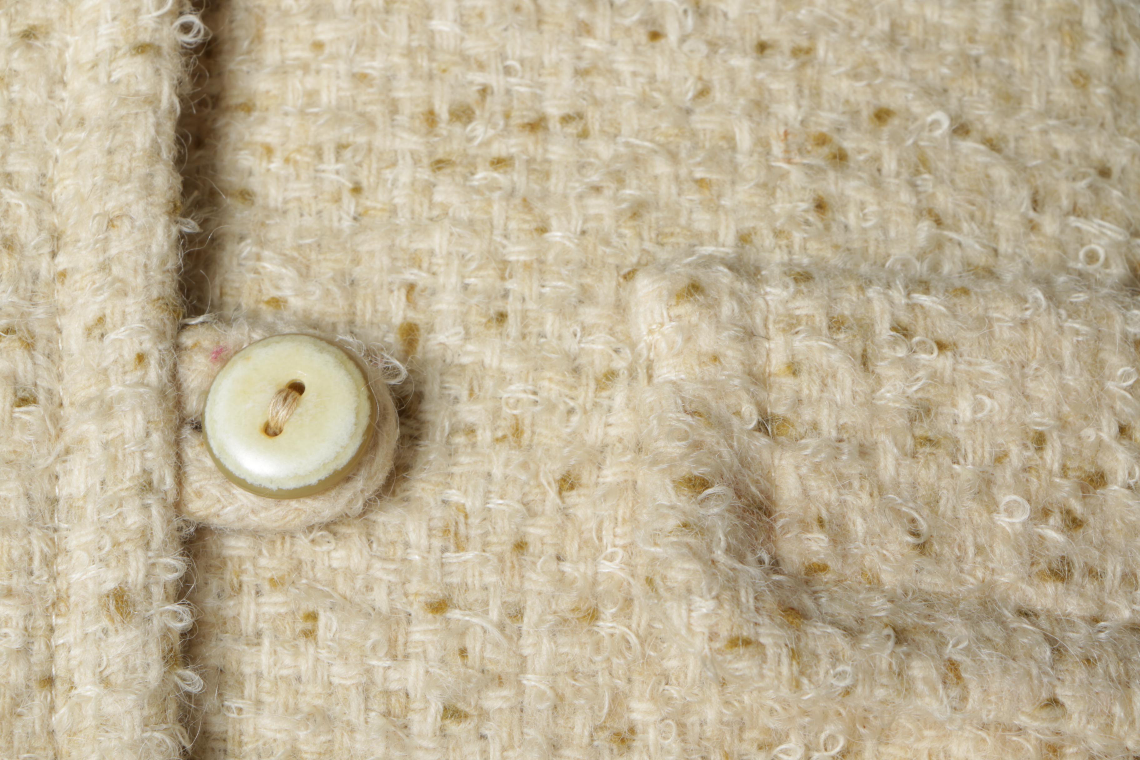 Vintage Saks Fifth Avenue Yellow Tweed Jacket