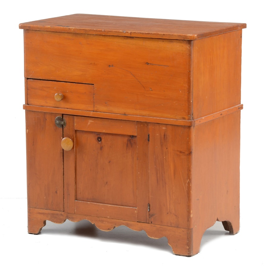 Antique Pine Lift-Top Dry Sink