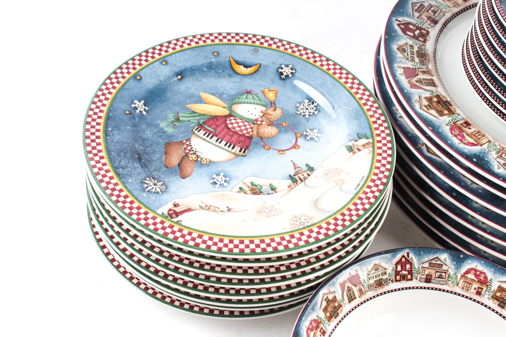 Sakura "Snow Angel Village" China Set