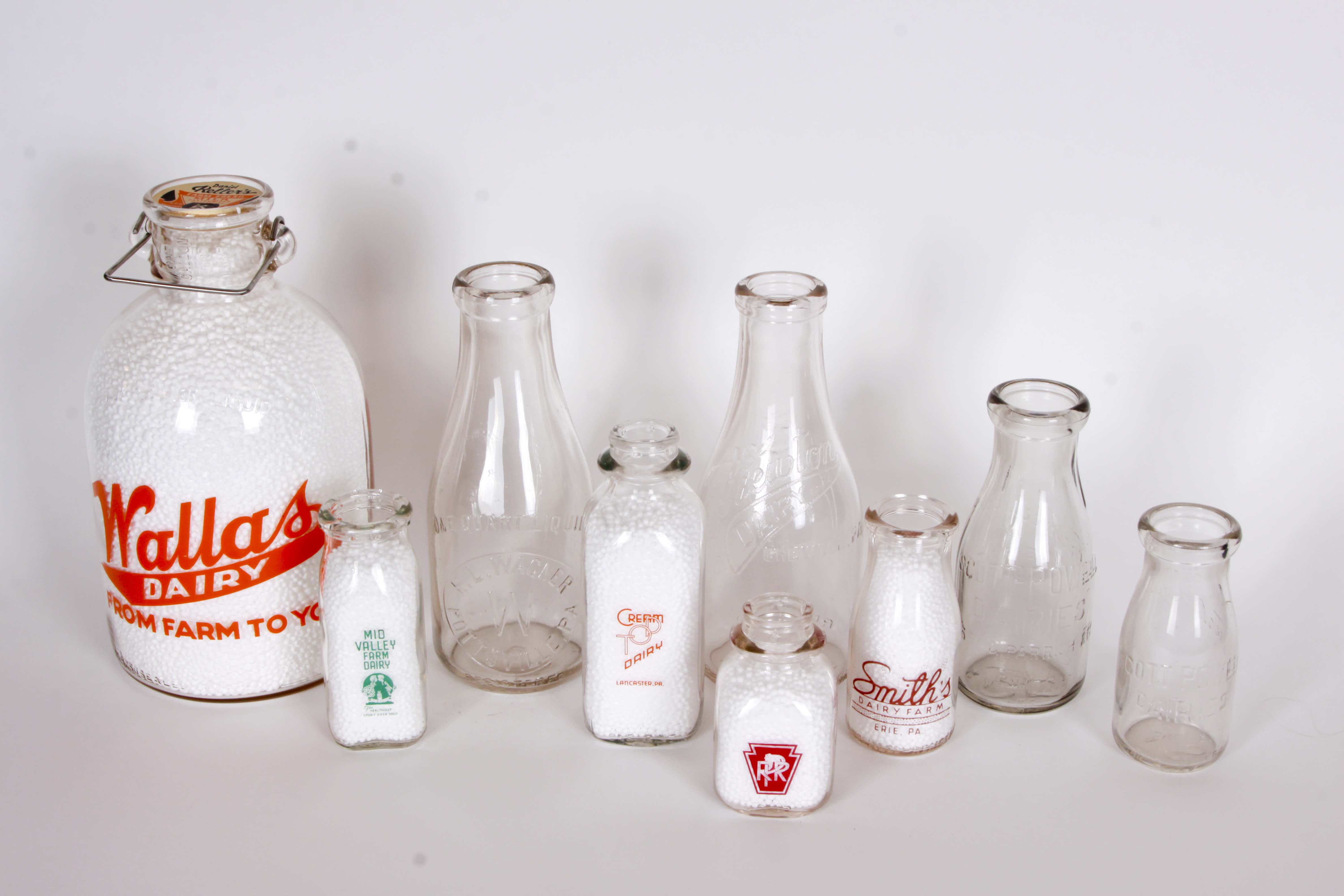 Collection of Vintage Pennsylvania Dairy Bottles and Jars II