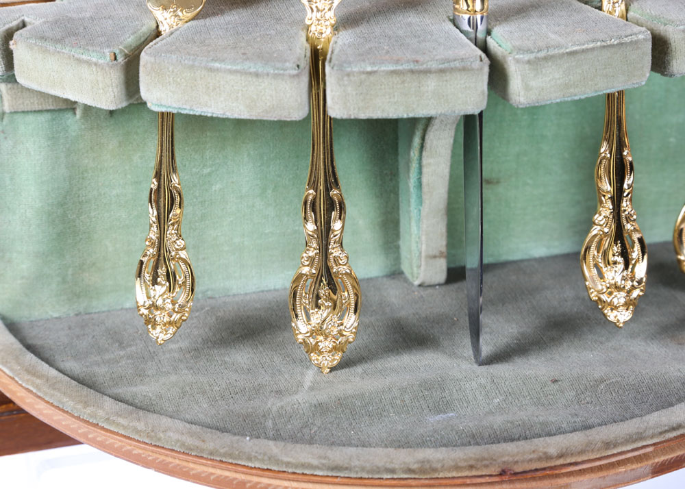 Gorham "La Scala" Gold Plated Sterling Silver Flatware