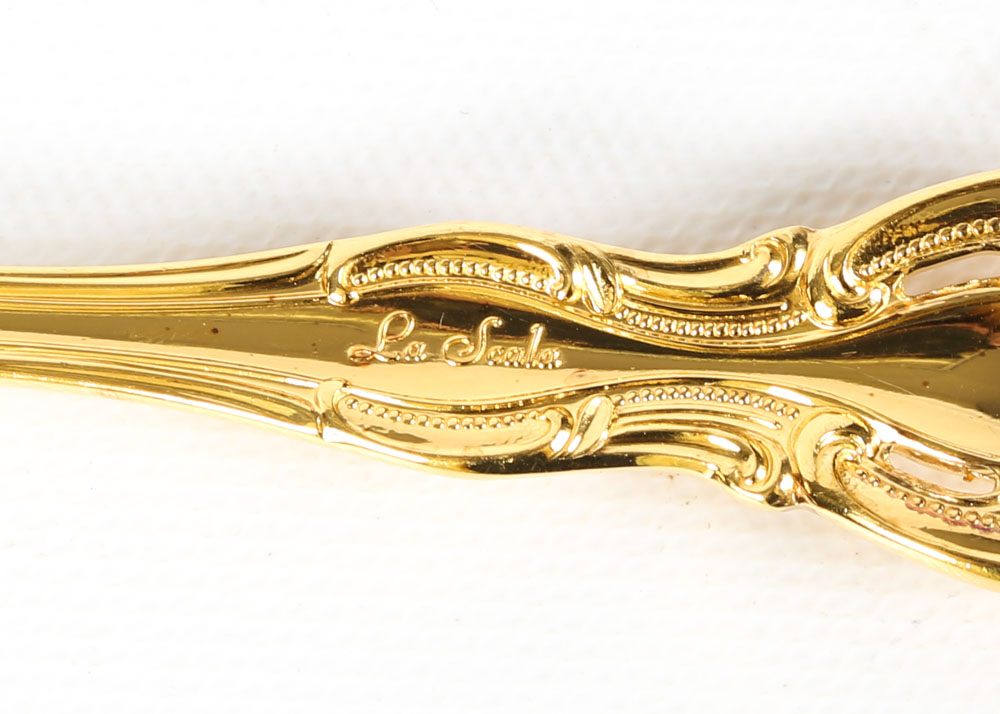 Gorham "La Scala" Gold Plated Sterling Silver Flatware