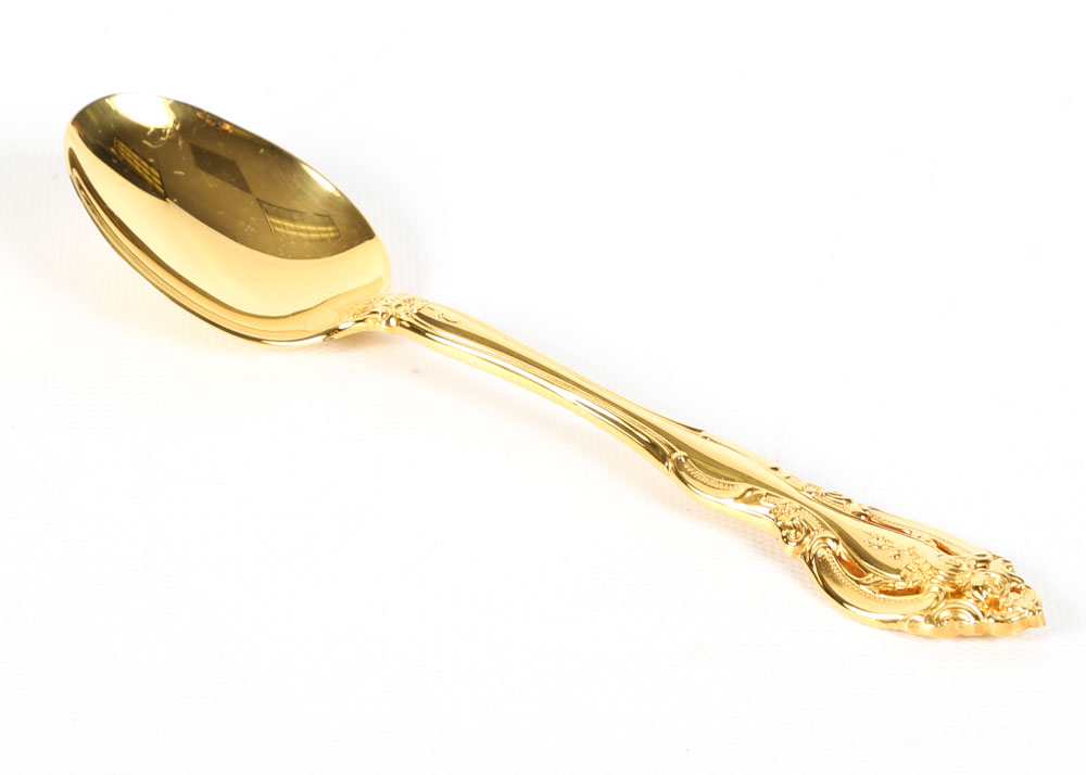 Gorham "La Scala" Gold Plated Sterling Silver Flatware