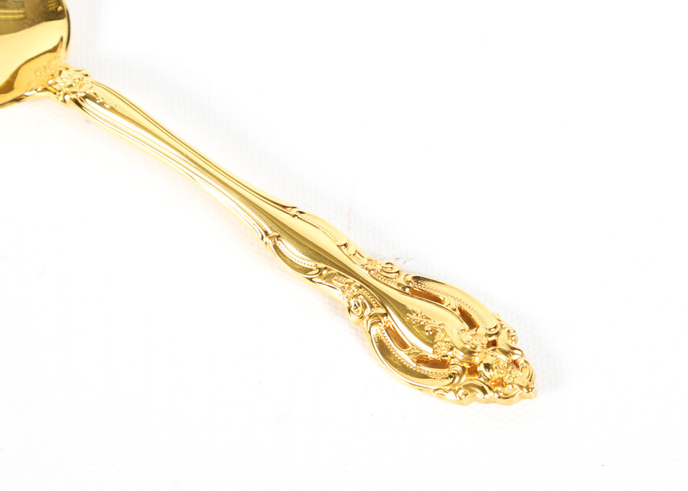 Gorham "La Scala" Gold Plated Sterling Silver Flatware