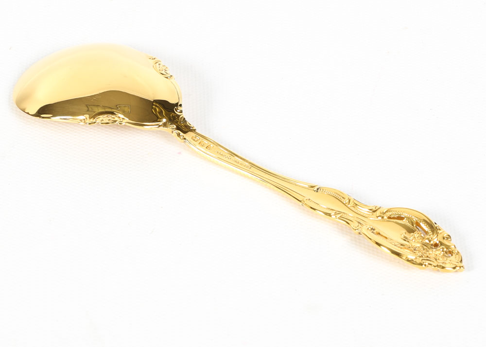 Gorham "La Scala" Gold Plated Sterling Silver Flatware