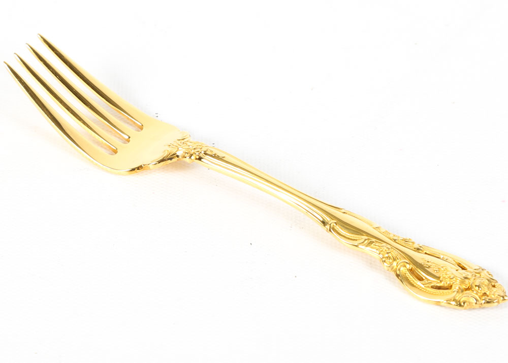 Gorham "La Scala" Gold Plated Sterling Silver Flatware