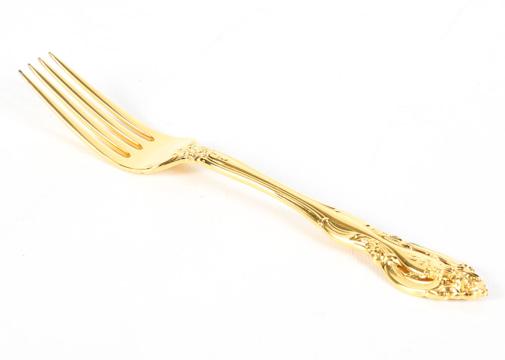 Gorham "La Scala" Gold Plated Sterling Silver Flatware