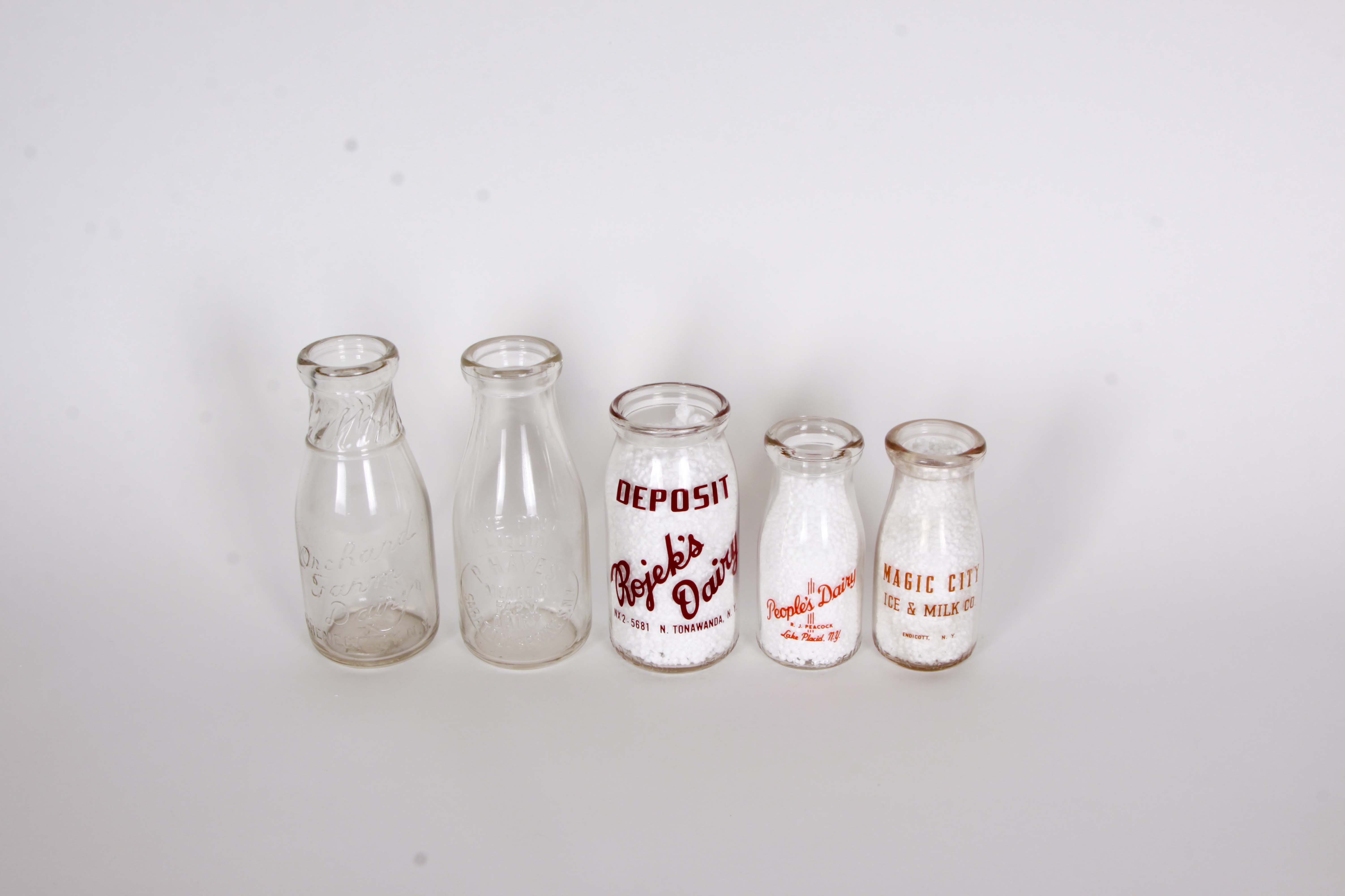 Collection of Northern New York Milk Bottles
