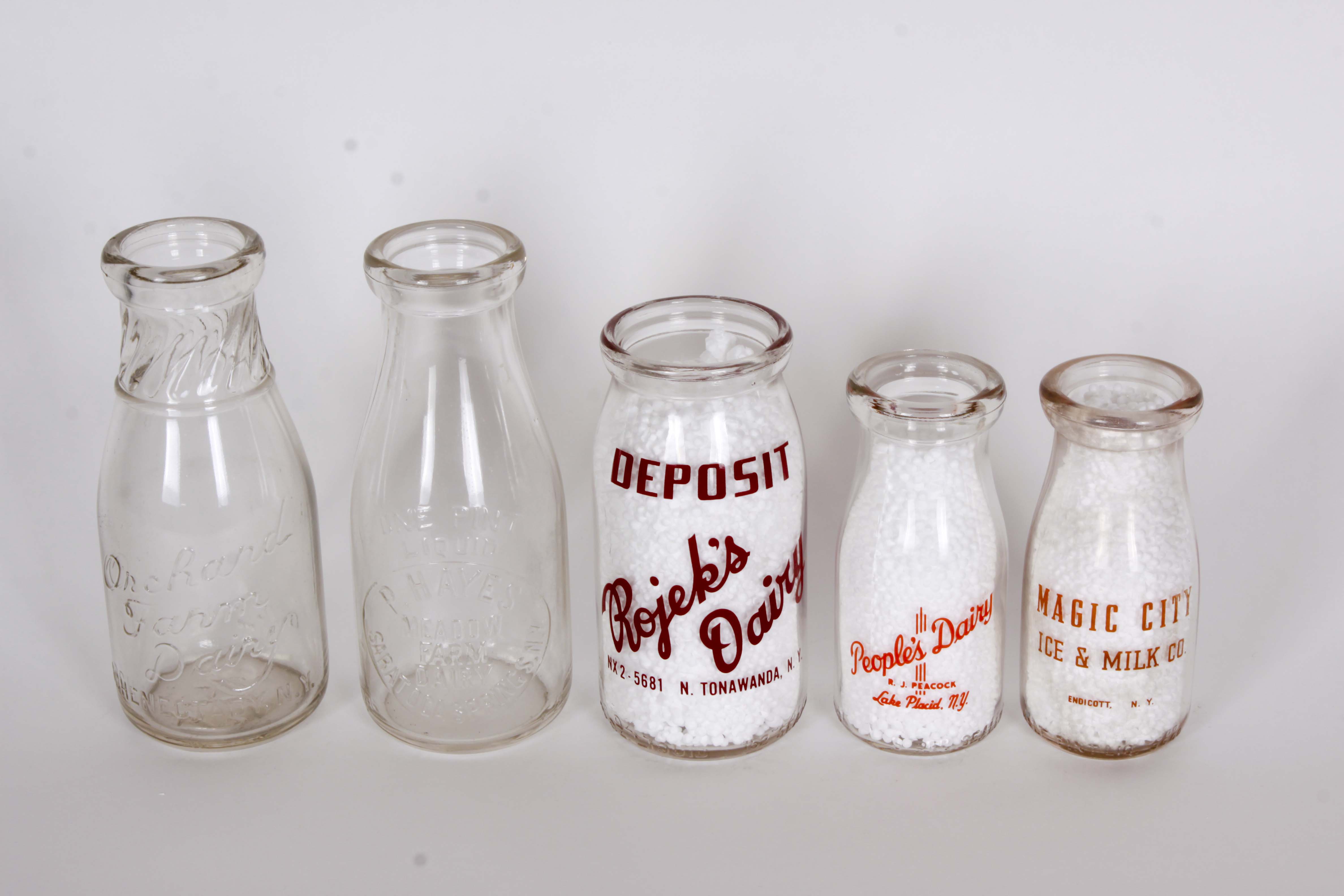 Collection of Northern New York Milk Bottles