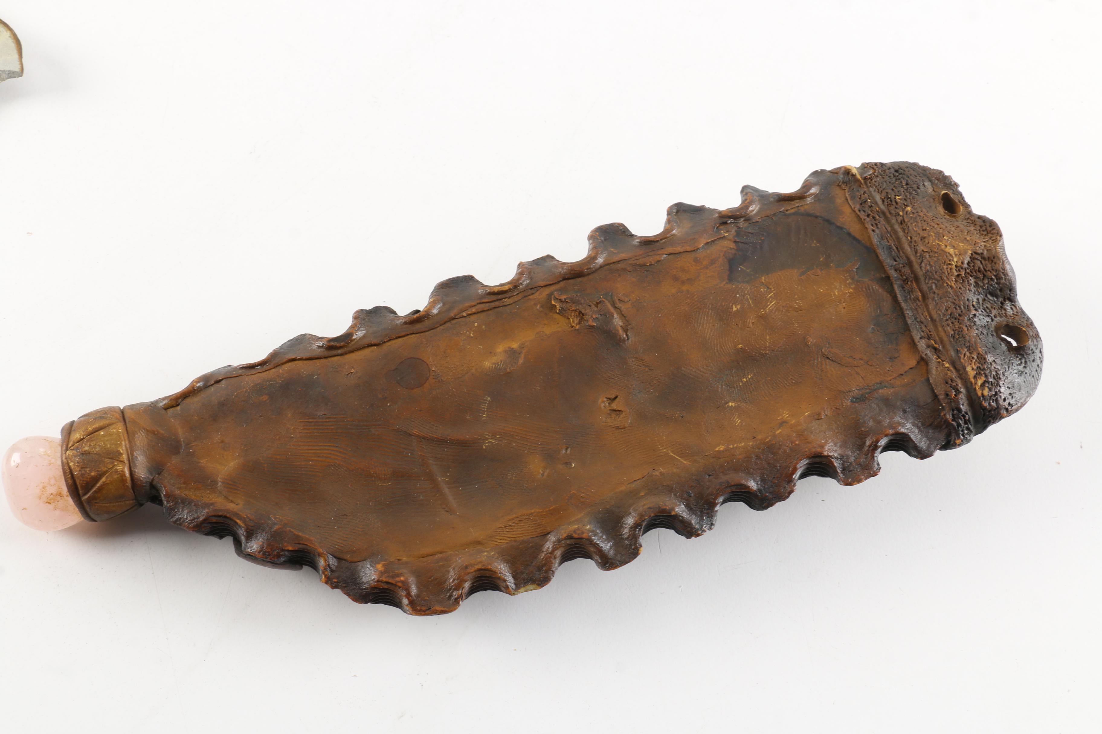 Tramontina Knife with Ceramic Fantasy Inspired Handle and Scabbard