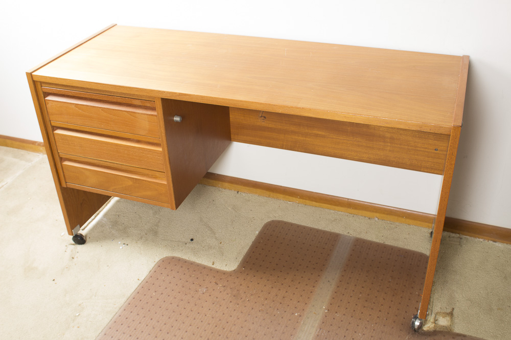 Danish Modern Teak Desk by Peter Løvig Neilsen for Dansk