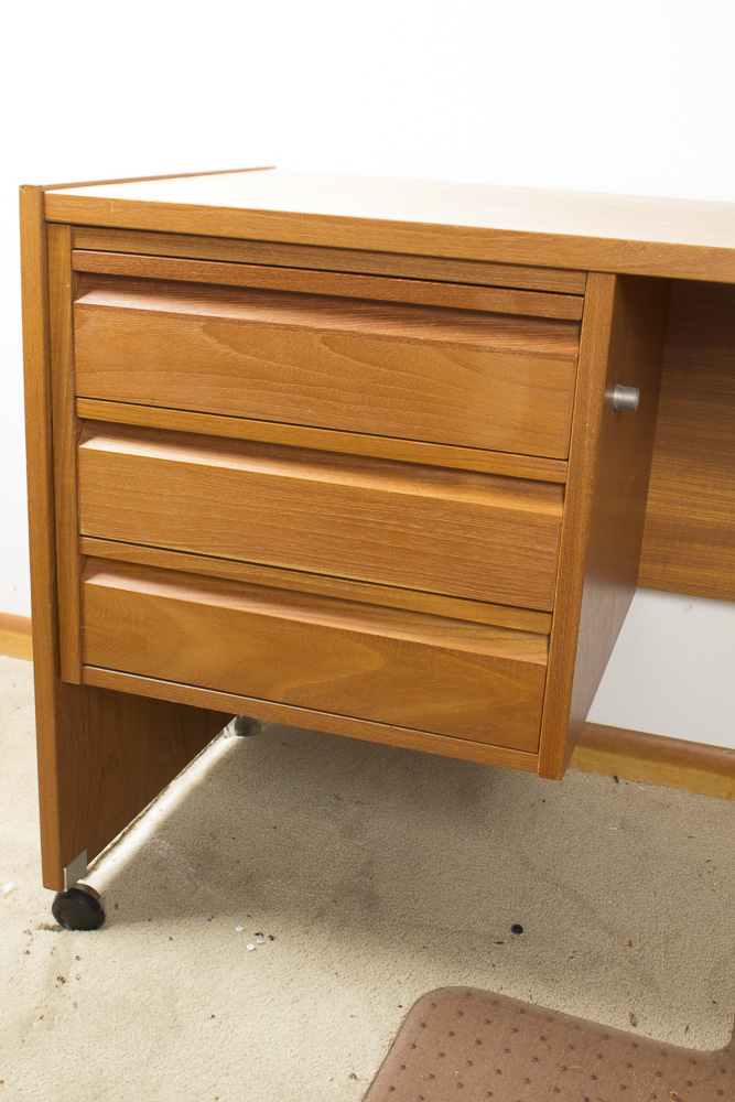Danish Modern Teak Desk by Peter Løvig Neilsen for Dansk