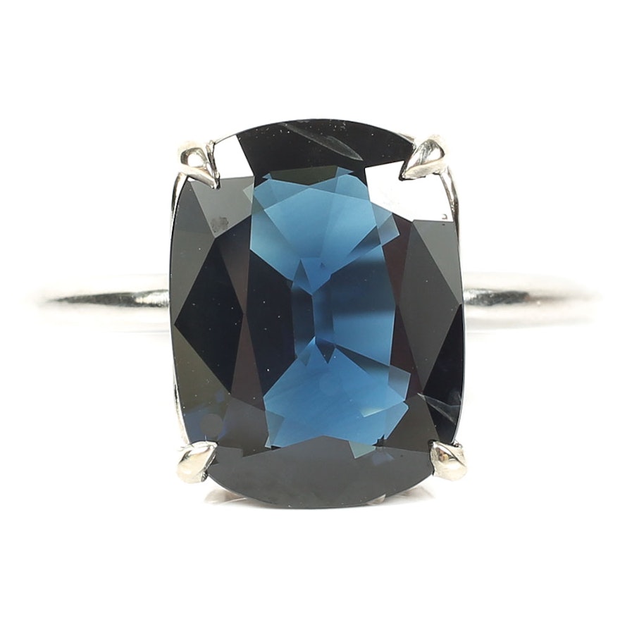 Platinum 5.09 CT Sapphire Ring