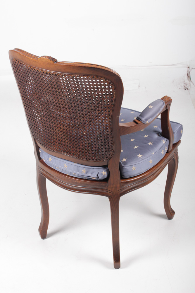 Vintage Cherry Cane Back Armchair