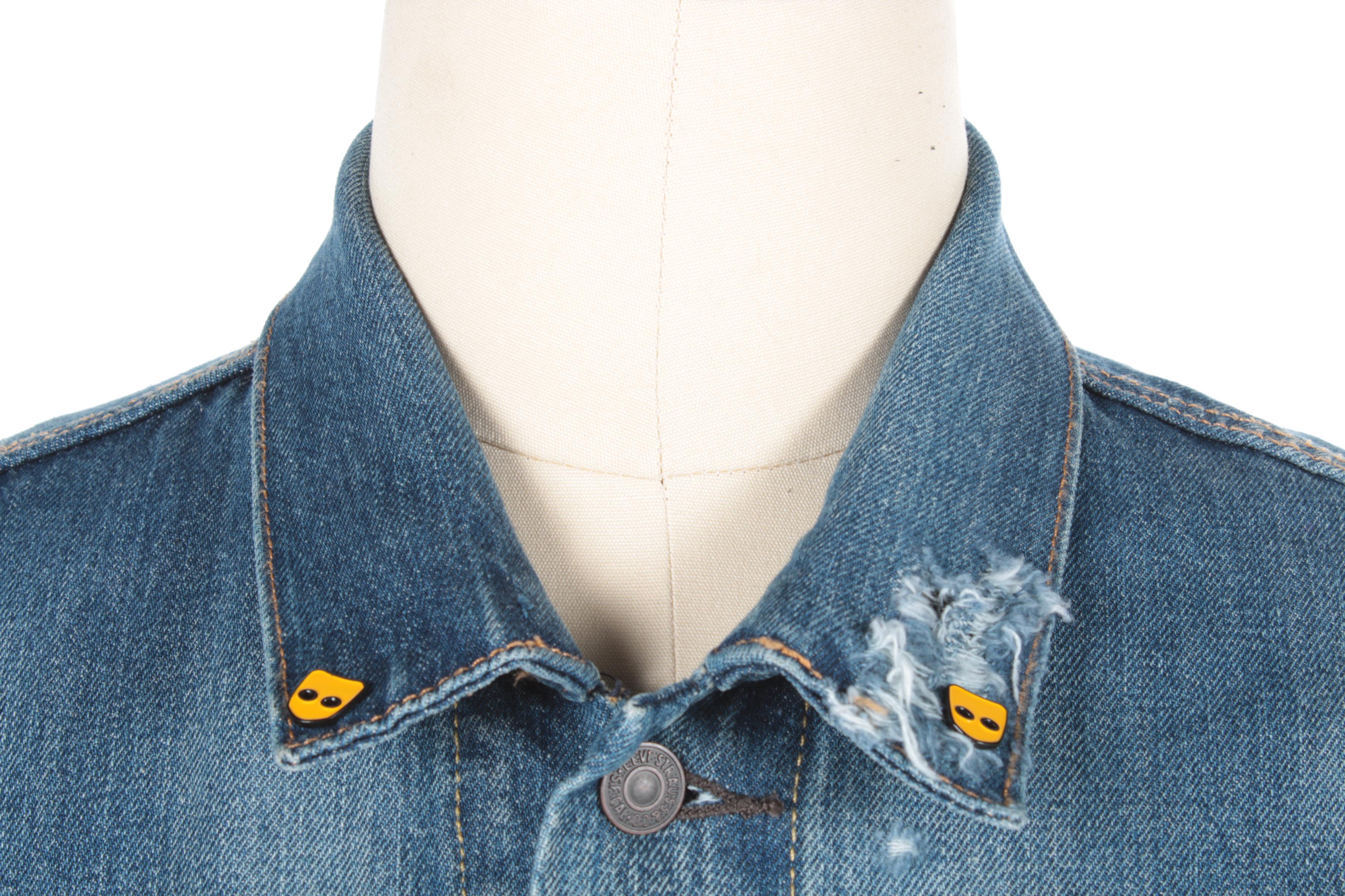 Levi Strauss & Co. Denim Jacket with Embroidery and Pin Accents