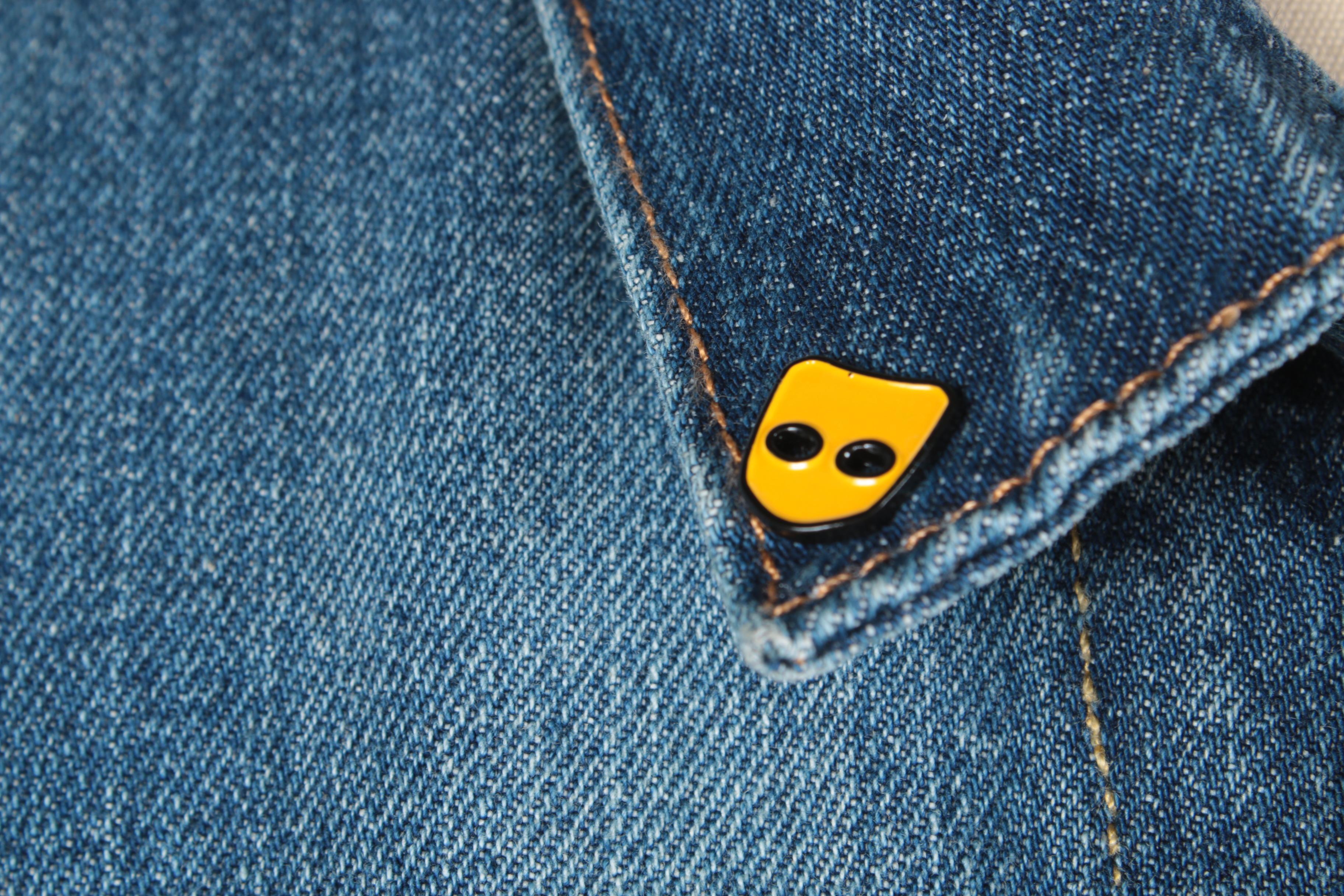 Levi Strauss & Co. Denim Jacket with Embroidery and Pin Accents