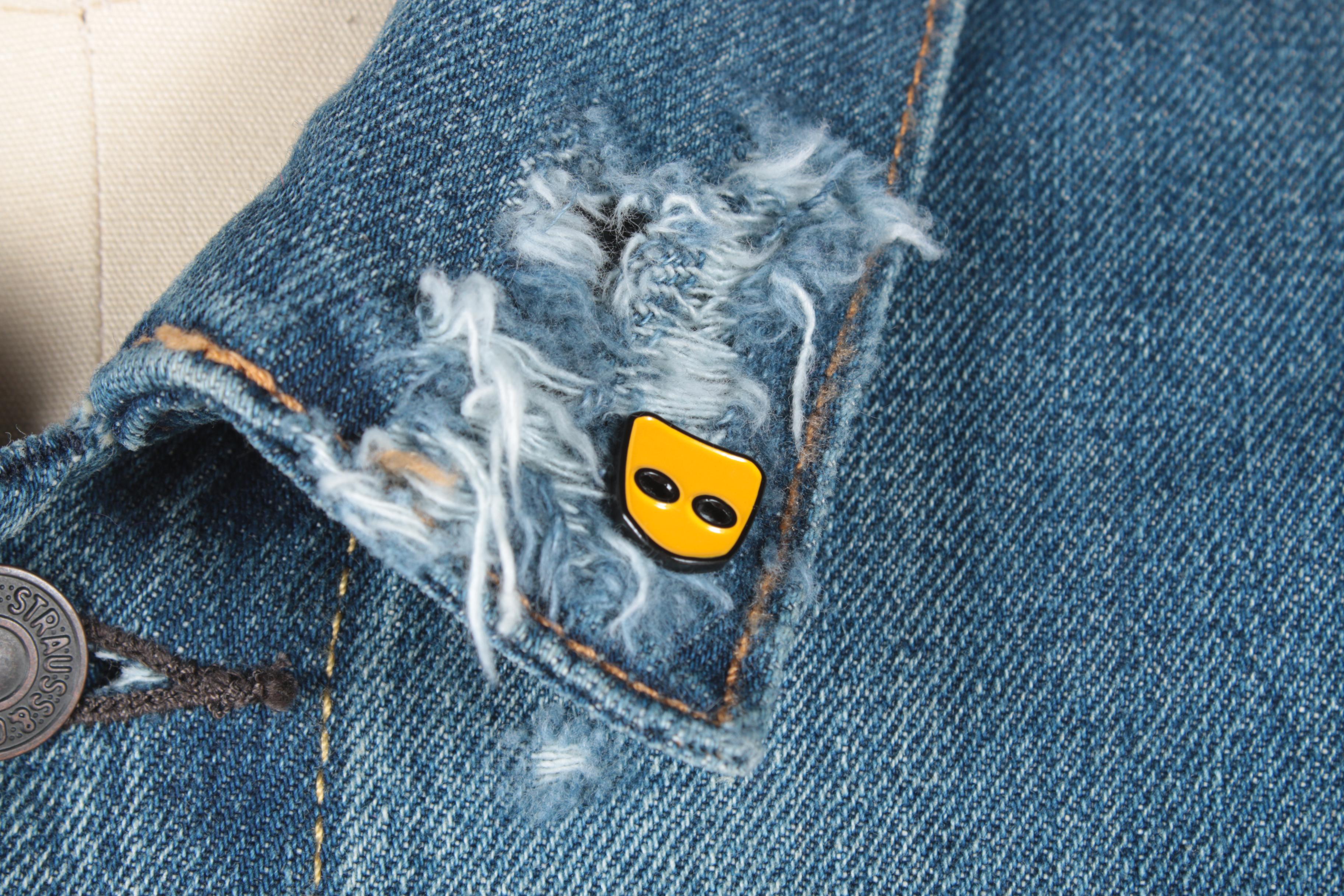 Levi Strauss & Co. Denim Jacket with Embroidery and Pin Accents