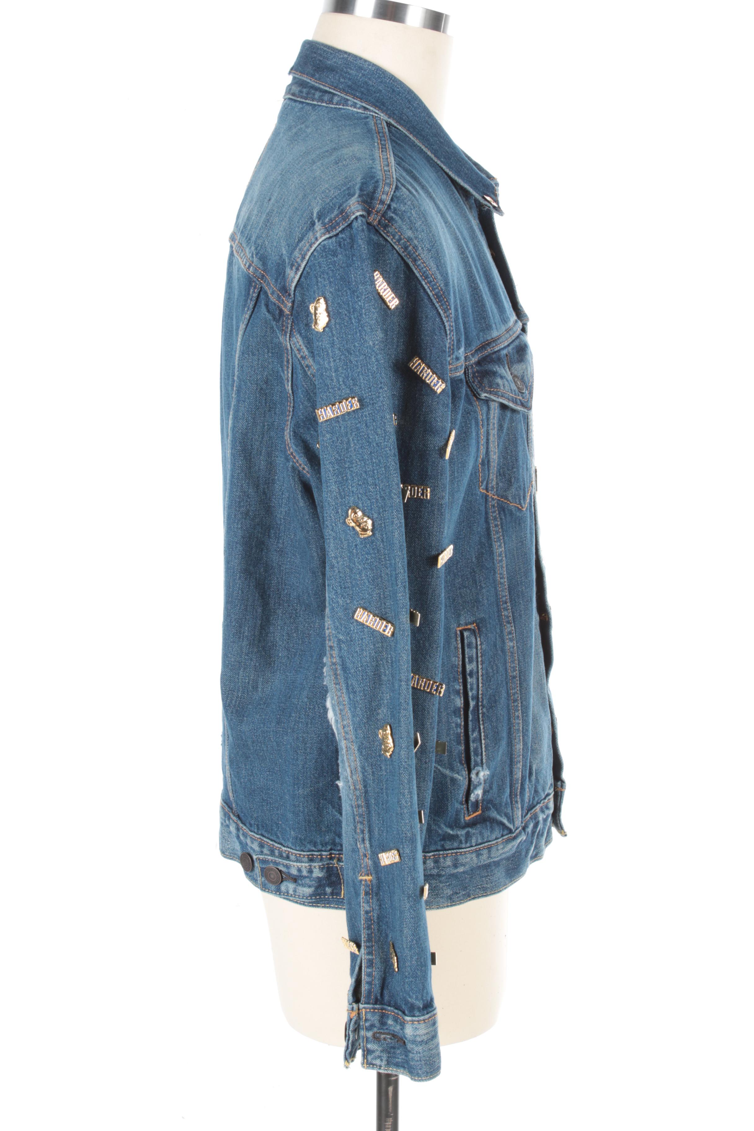 Levi Strauss & Co. Denim Jacket with Embroidery and Pin Accents